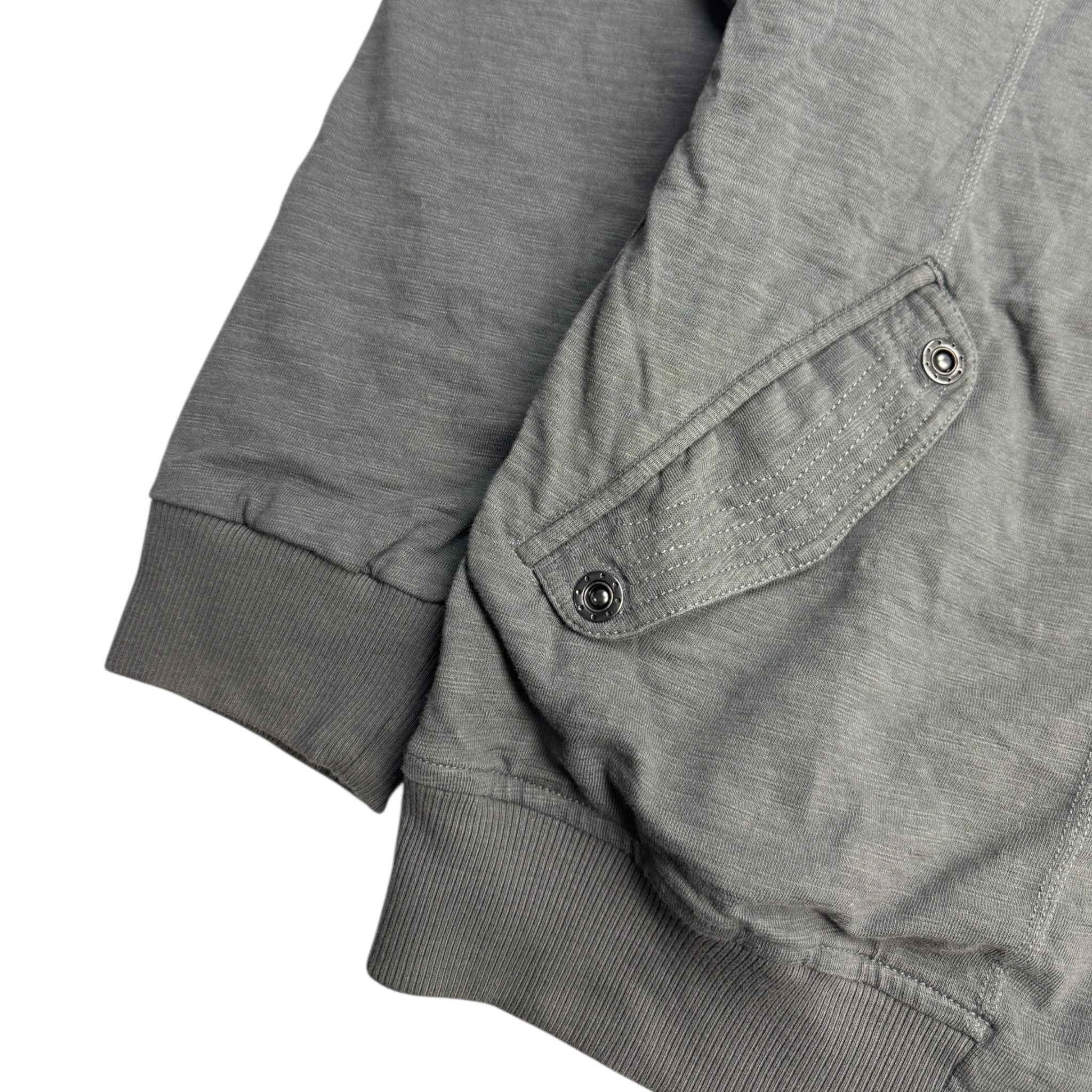 Y2K Von Dutch Zip Up Sweatshirt Grey