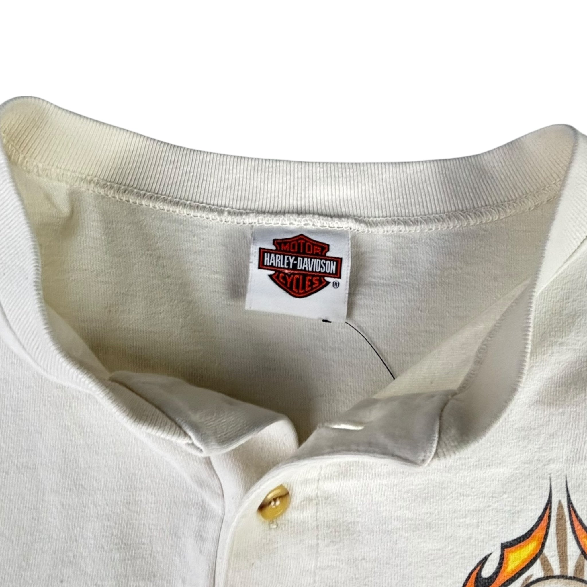 Vintage Harley Davidson Springfield, IL. Half Button-Up Longsleeve