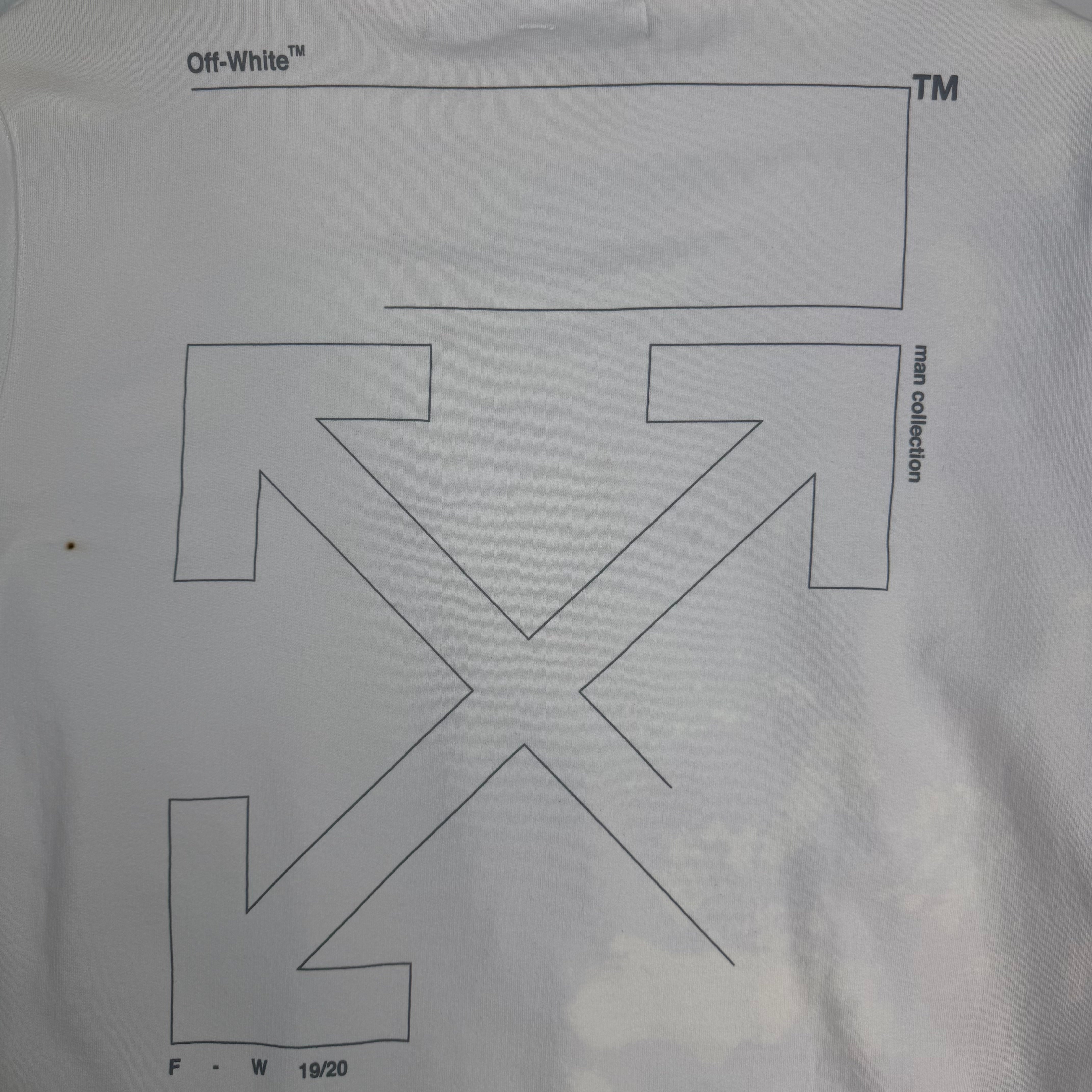 Off-White Diag Unfinished Sweatshirt White