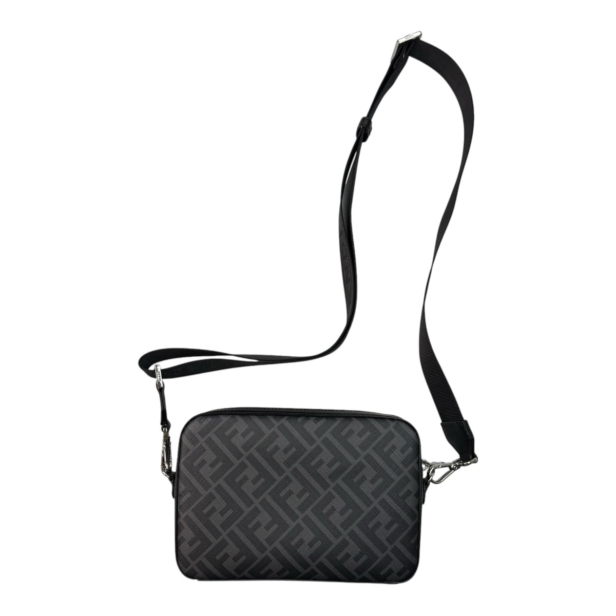 Fendi Diagonal Monogram Camera Case Black
