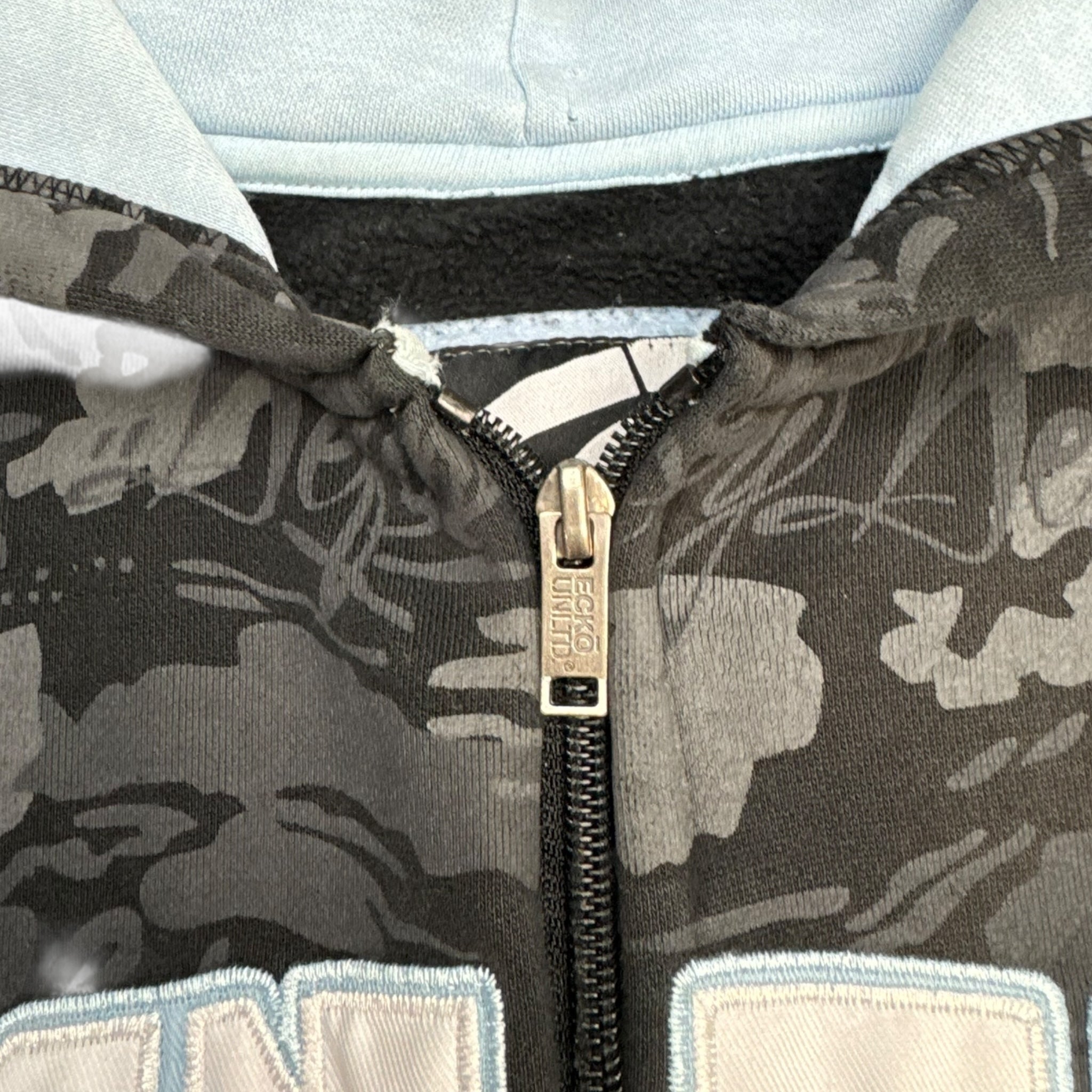 Vintage Y2K Ecko Unltd. Camo Graffiti Zip Up Hoodie