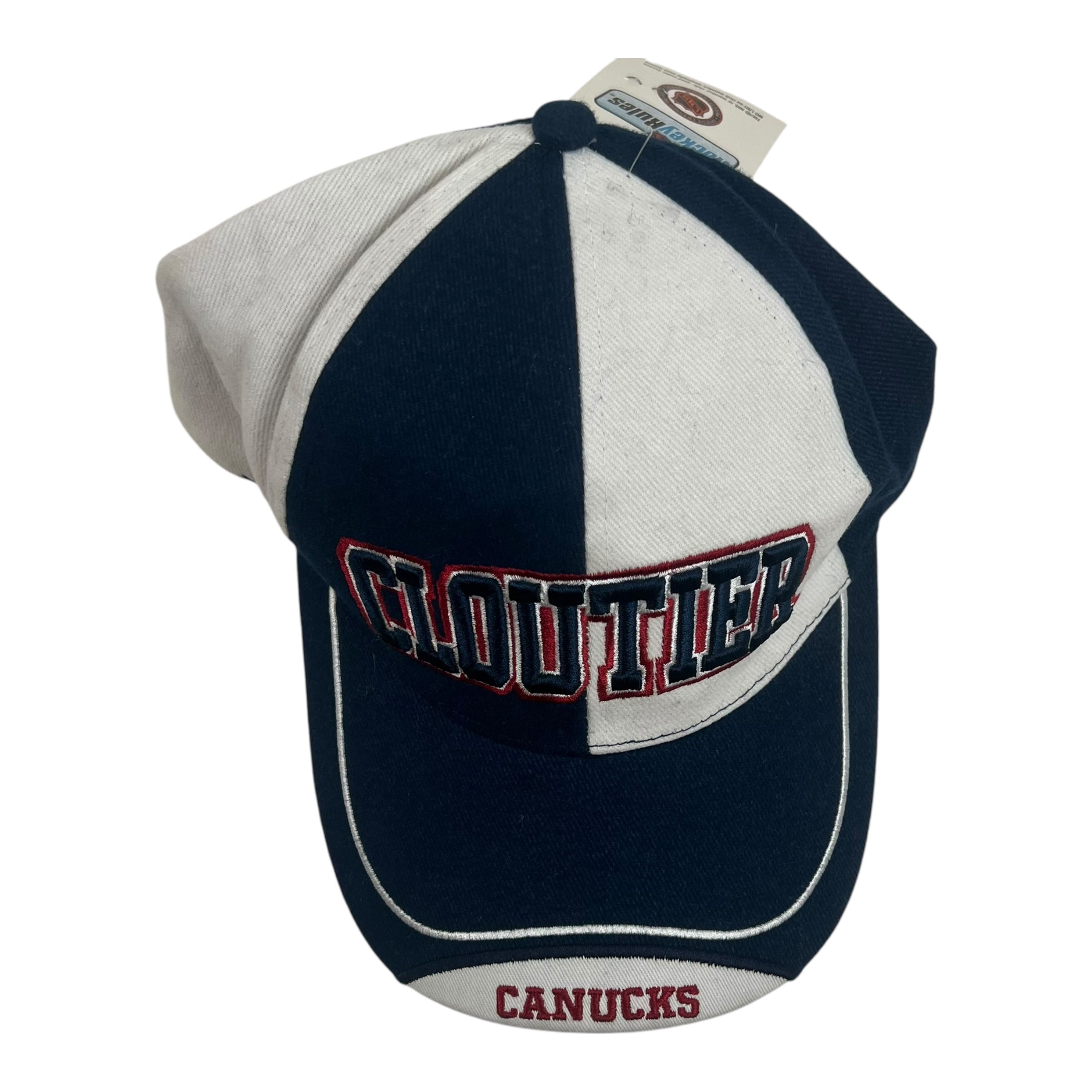 Vintage NHL Vancouver Canucks Cloutier Hat Navy/White