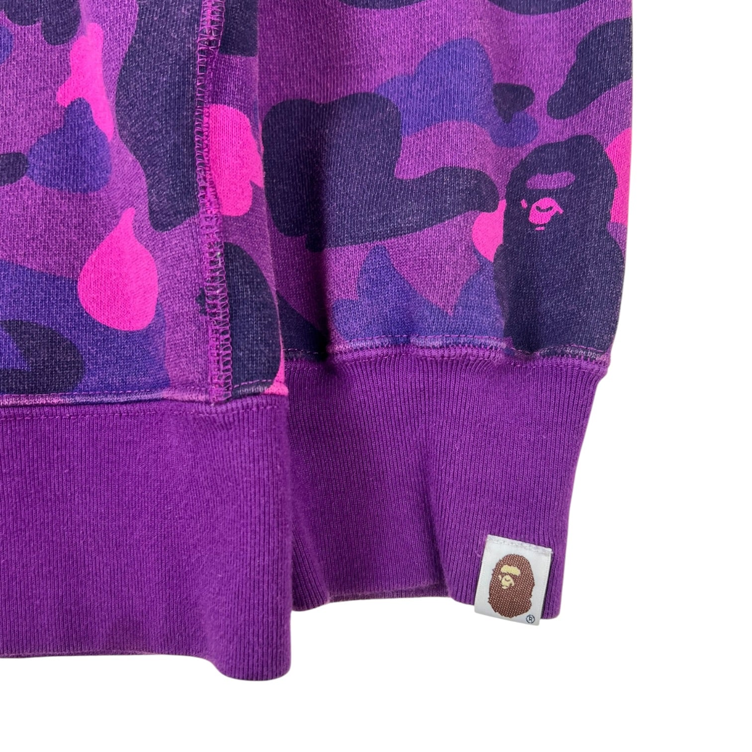 BAPE Color Camo Shark Full Zip Hoodie Purple