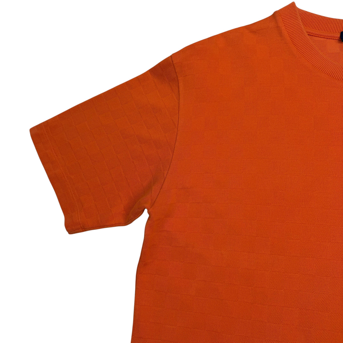 Louis Vuitton Damier Textured Pattern Pocket Tee Orange