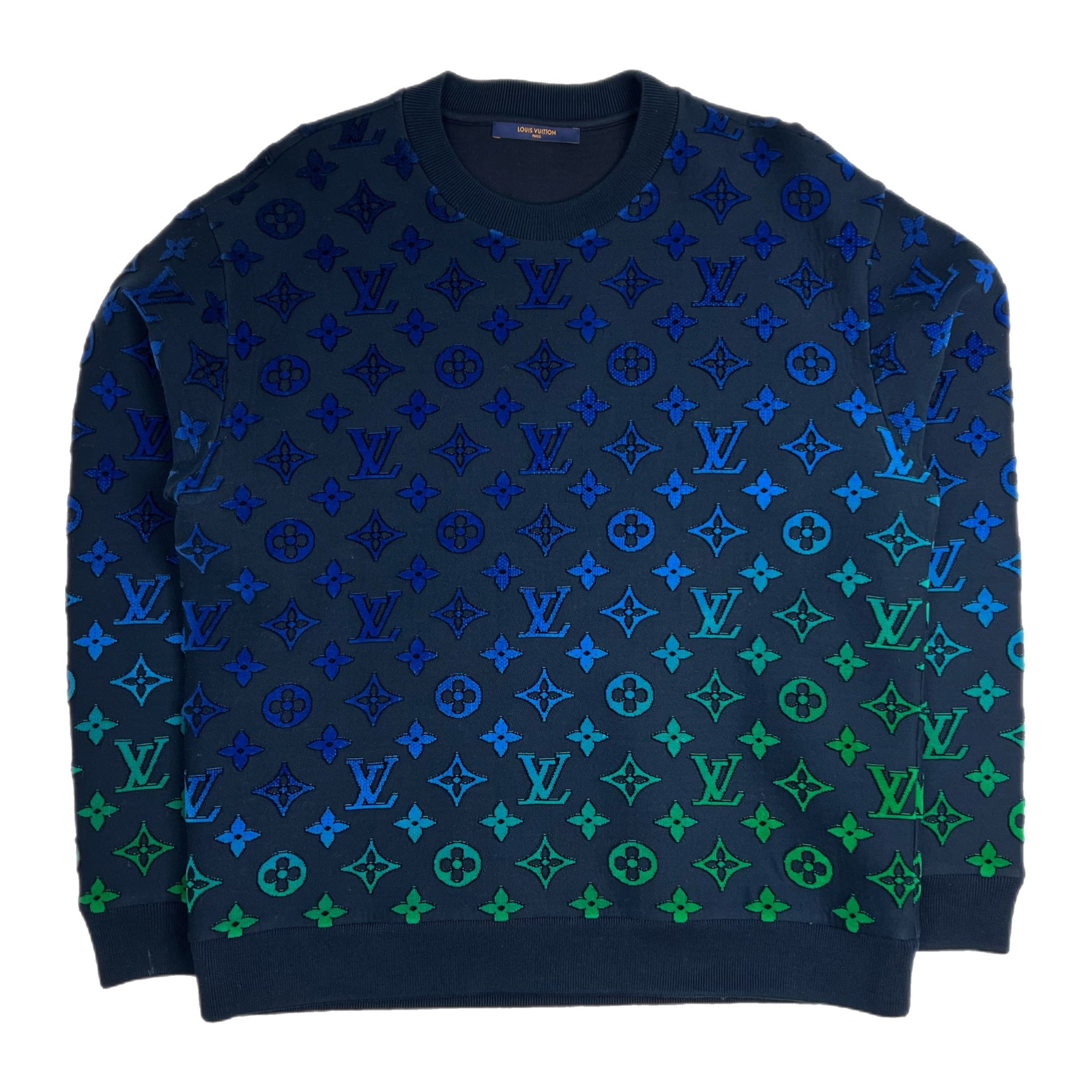 Louis Vuitton Gradient Monogram Fil Coup Virgil Abloh Crewneck