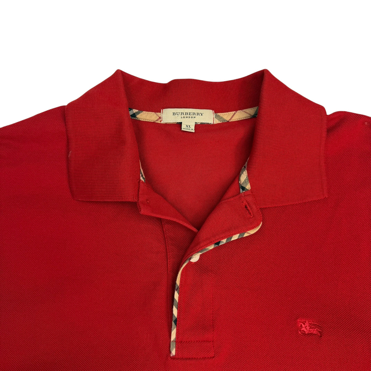 Vintage Burberry London Polo Red