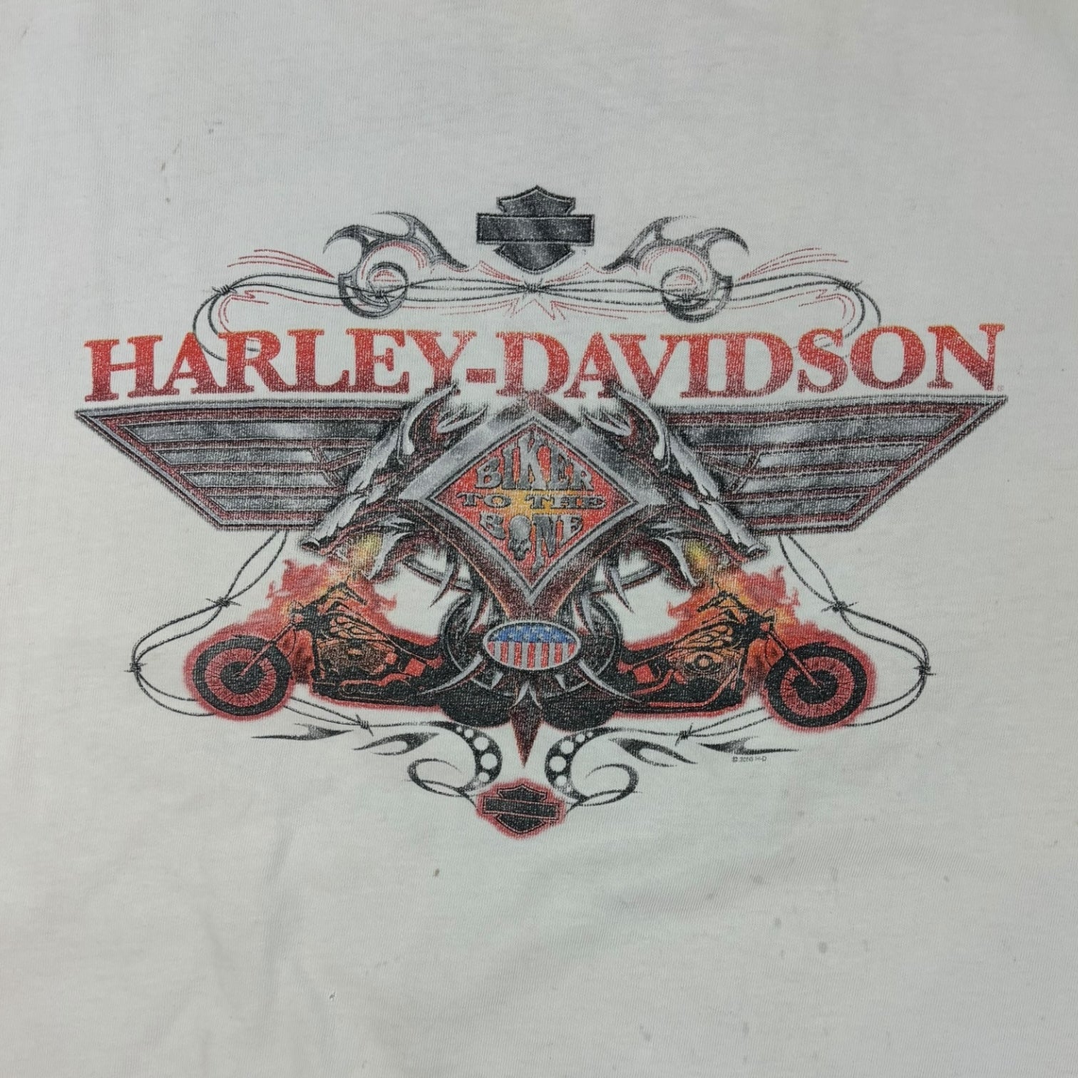 Vintage Hollywood California Harley Davidson T-Shirt White