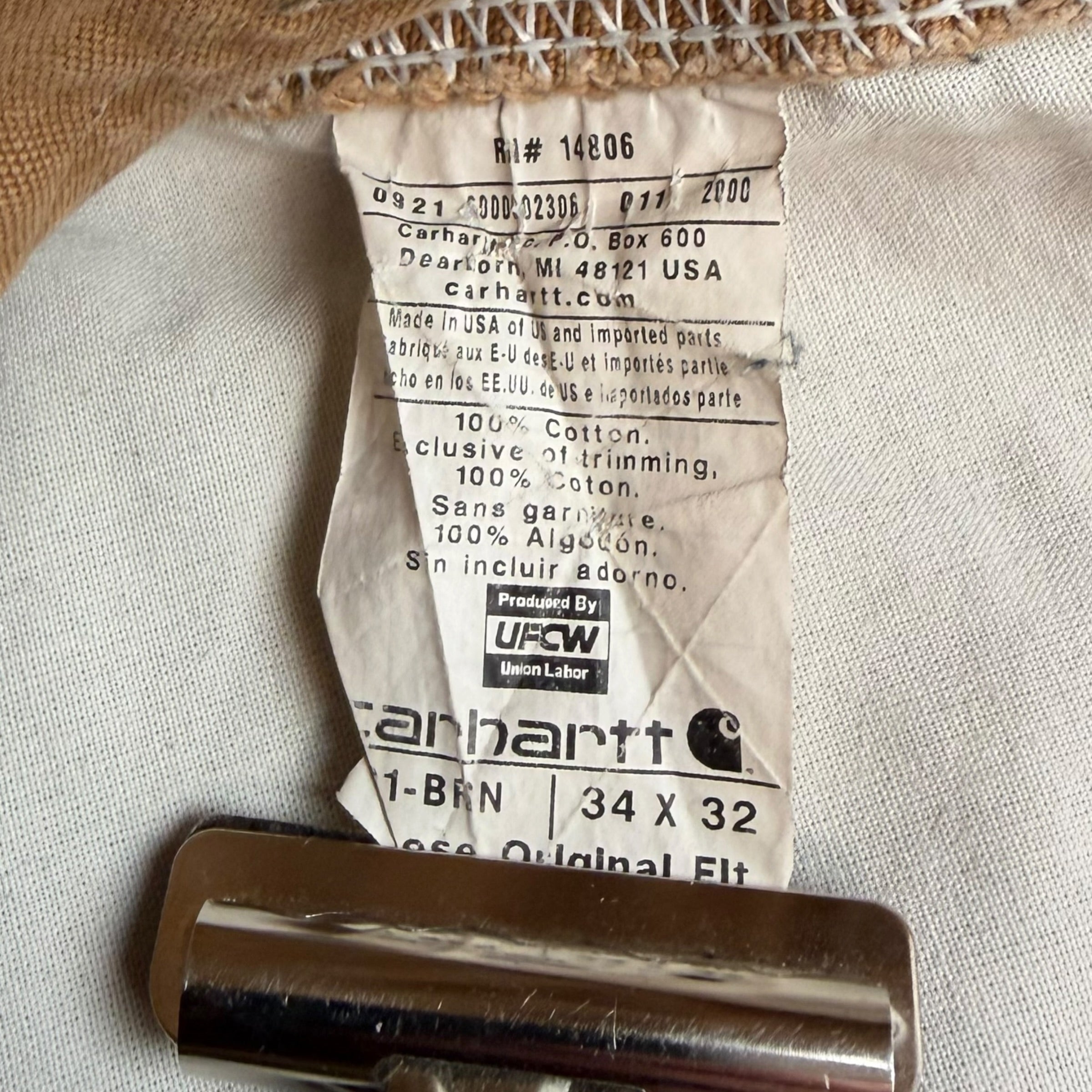 Vintage Carhartt Double Knee Pants Brown