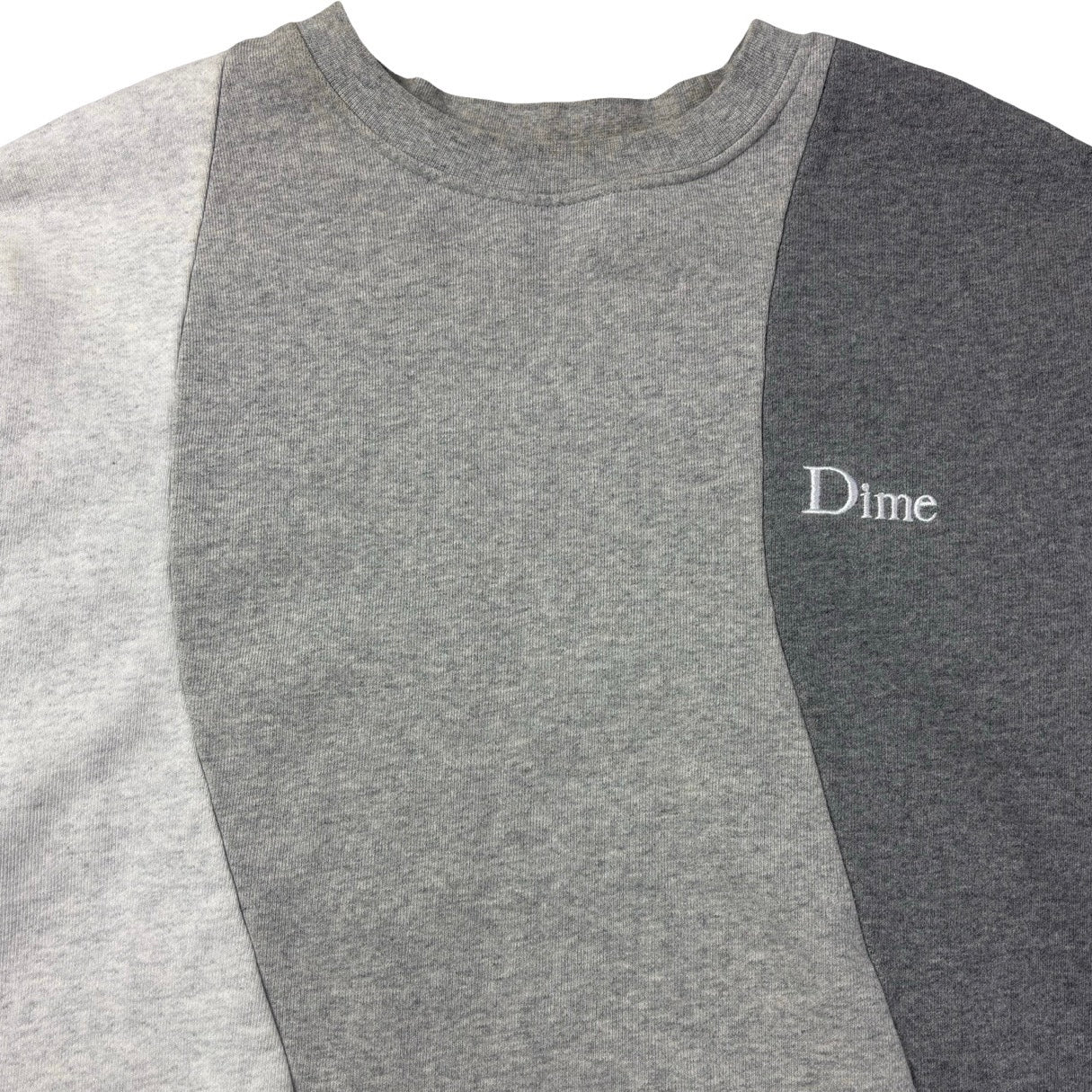 Dime Wavy 3-Tone Crewneck Grey