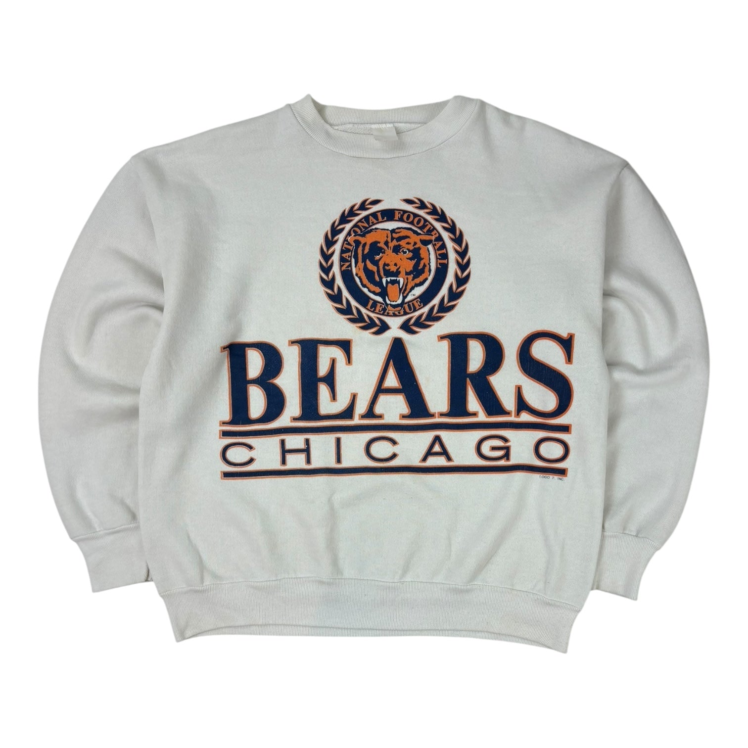 Vintage Chicago Bears Logo 7 Crewneck White