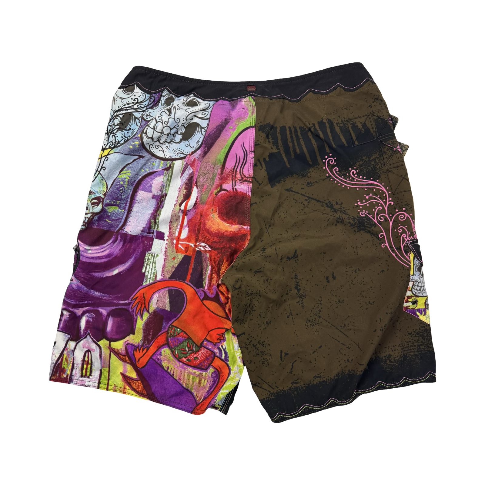 Y2K Quiksilver Cyber Tattoo Surf Board Shorts