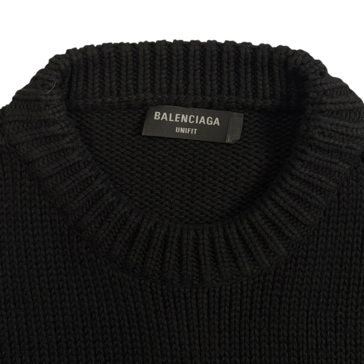 Balenciaga BB Laurel Crown Logo Crewneck Knit Sweater Black