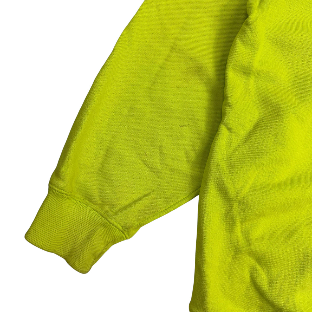 Acne Studios Face Patch Hoodie Neon Yellow
