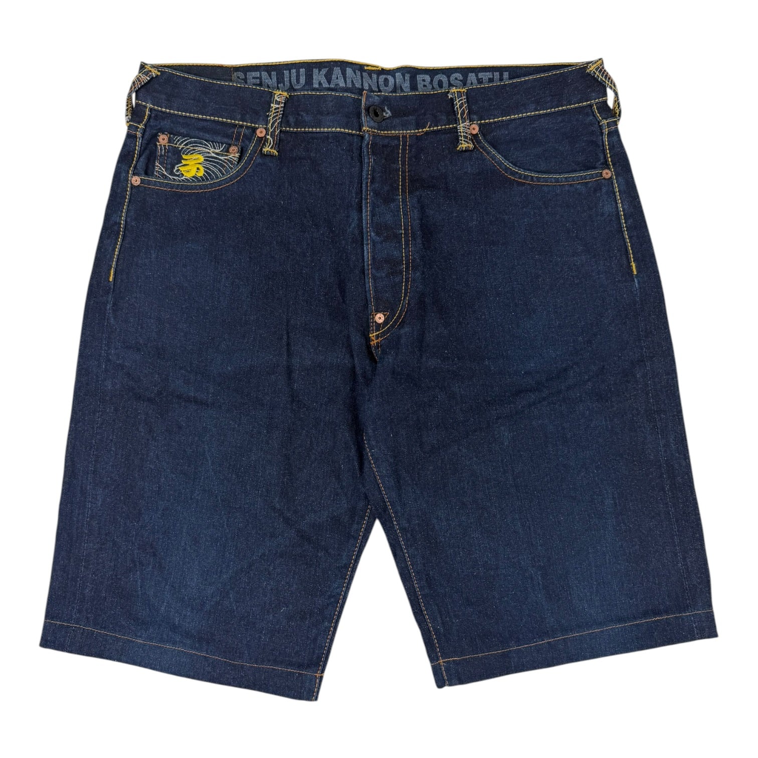 RMC Martin Ksohoh Embroidered Denim Shorts Indigo