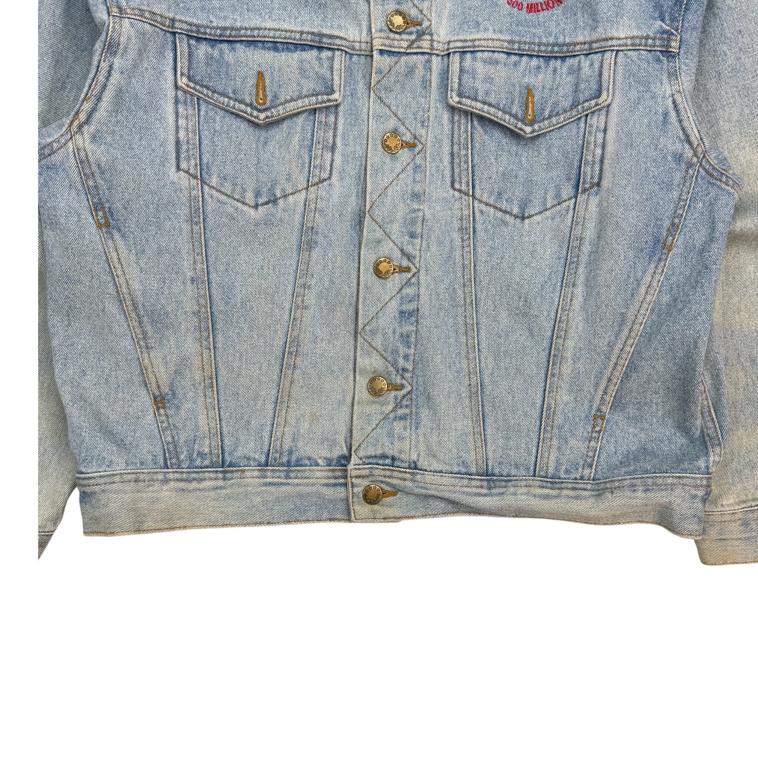 Vintage Jack Links ‘Over 500 Million Sold’ Denim Jacket Light Wash
