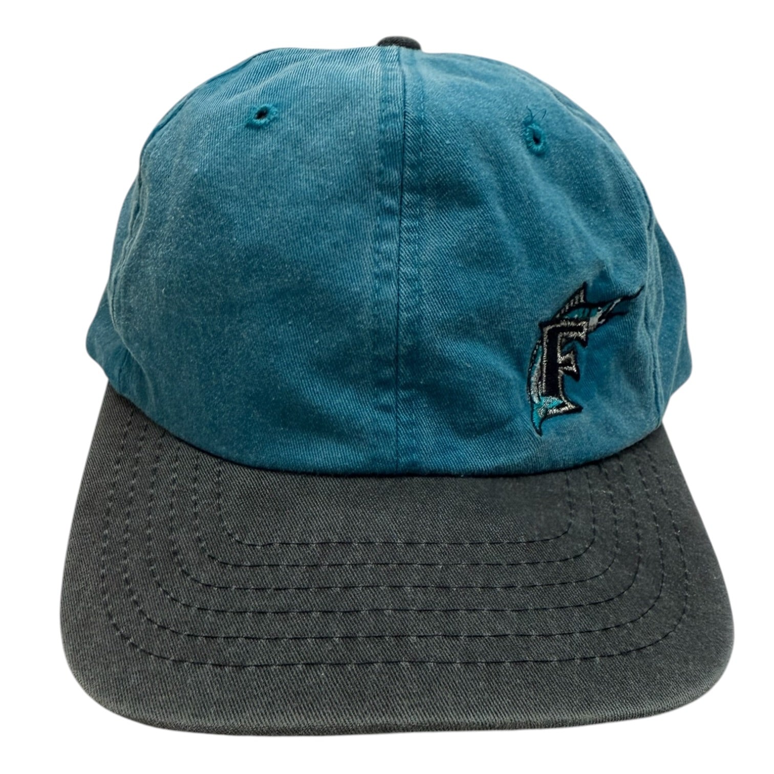 Vintage Florida Marlins Strapback Hat Teal