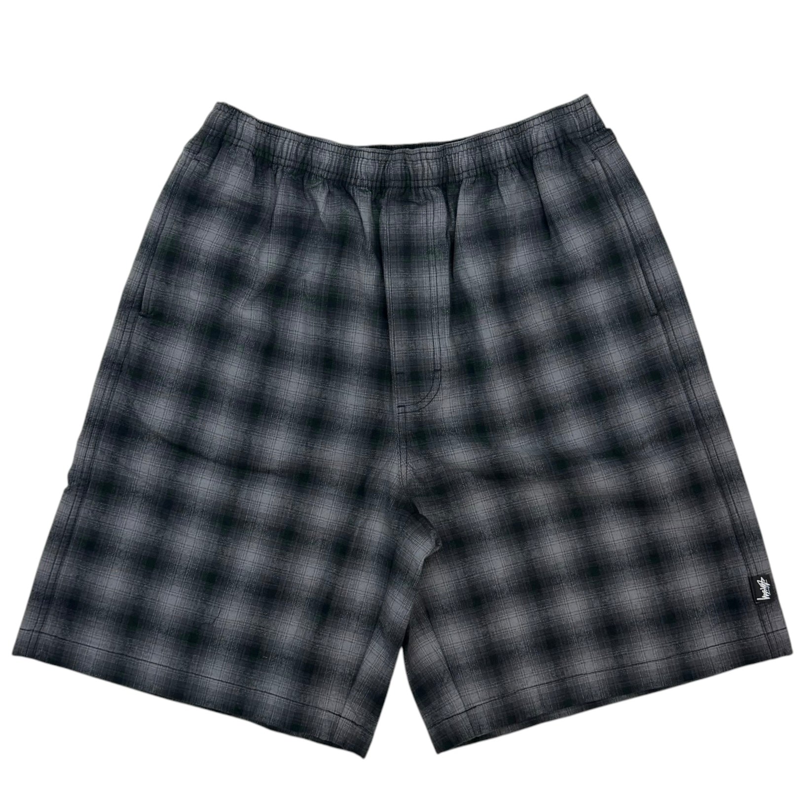 Stussy Baggy Beach Short Plaid Black