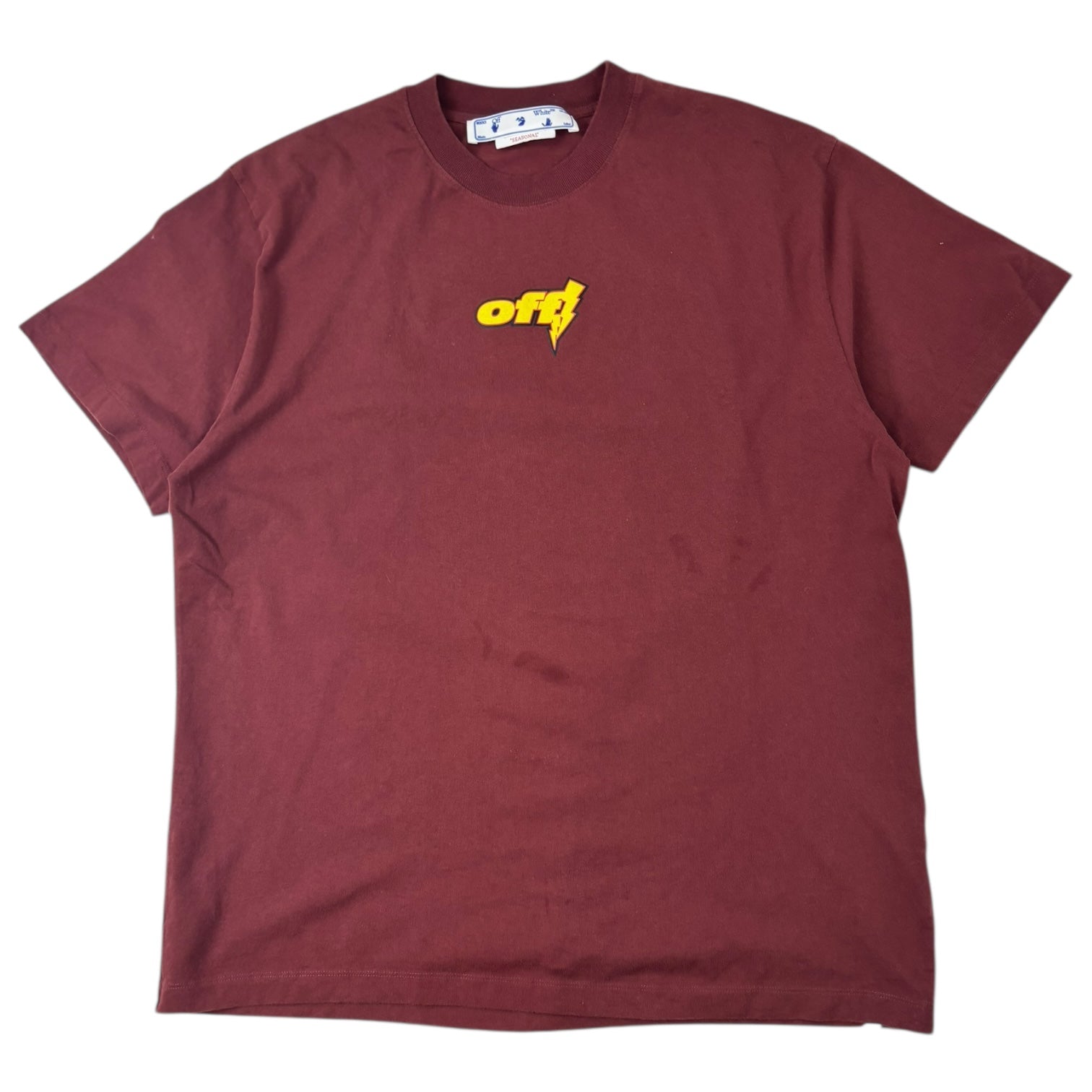 Off-White Thunder Stable T-Shirt Maroon