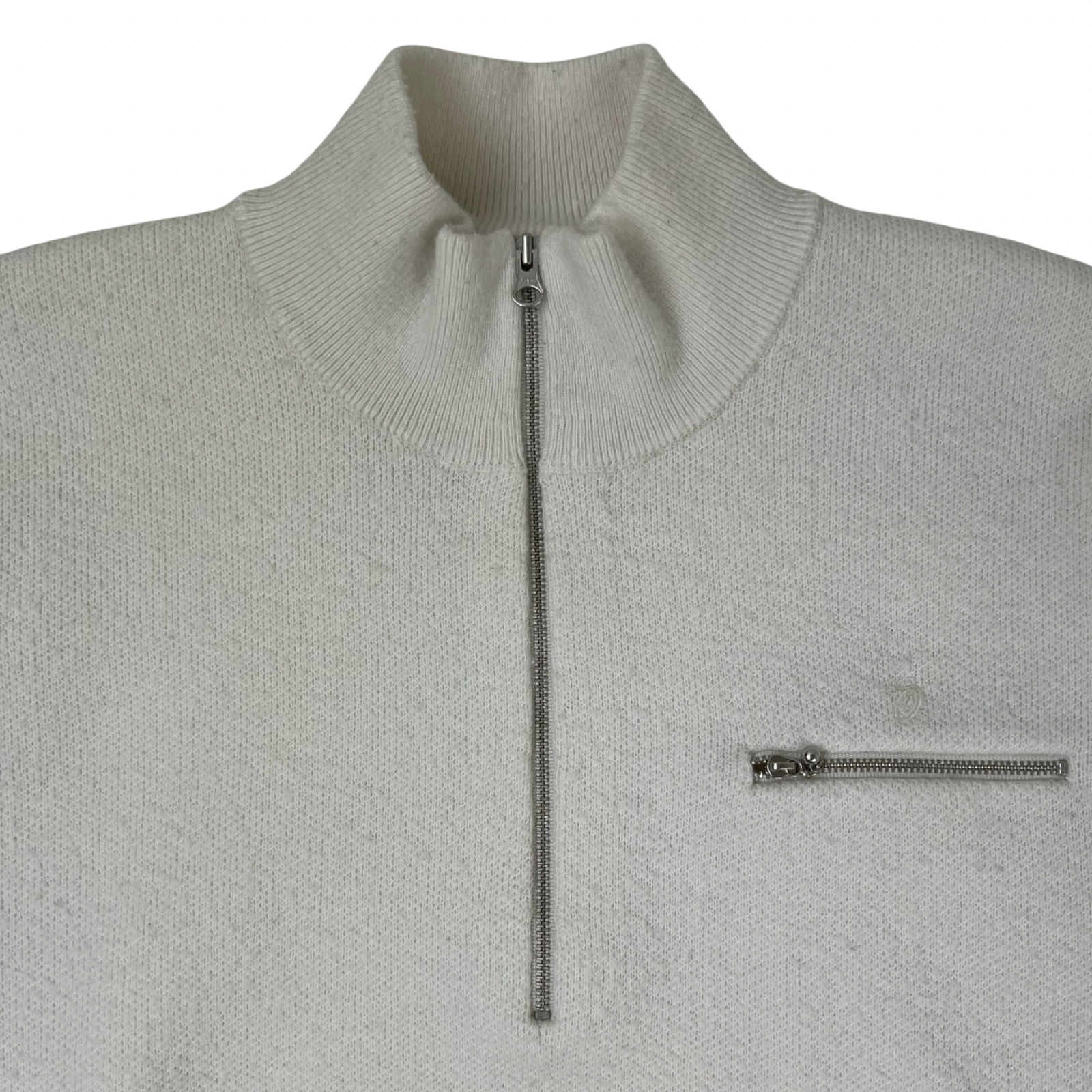 Stussy Half Zip Mock Neck White