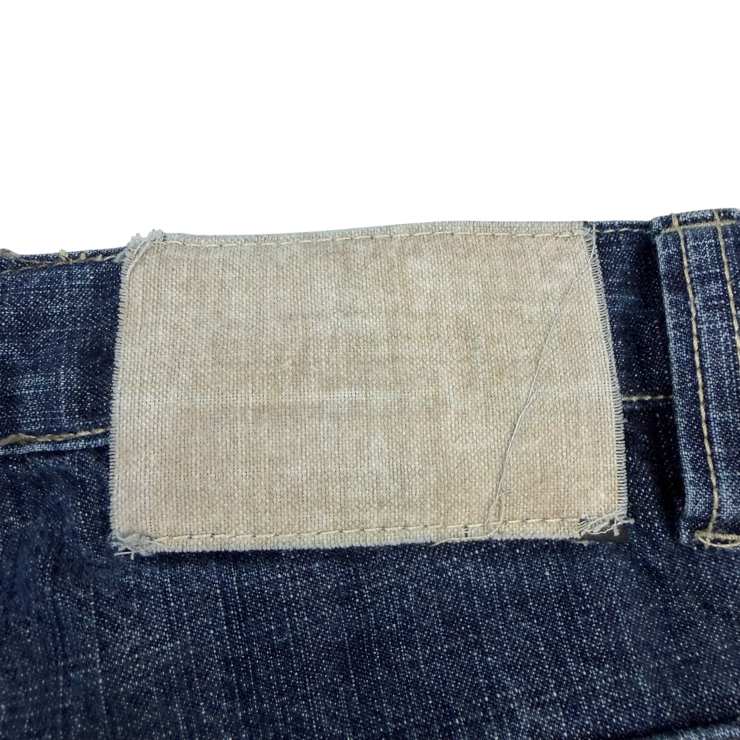 Vintage Southpole Zig Zag Stitch Denim Shorts Blue