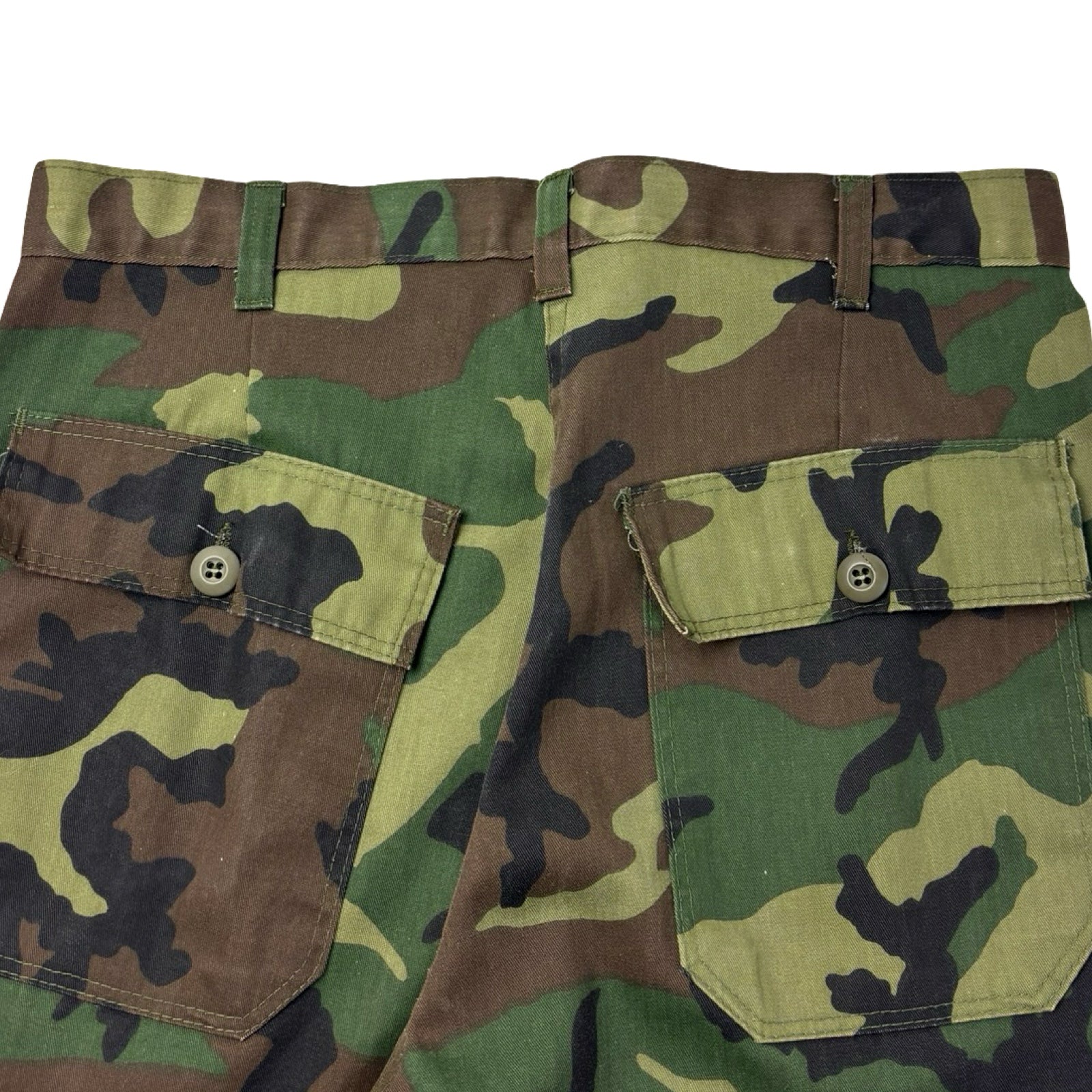 1970s Woodland Military Camo Trousers Pant