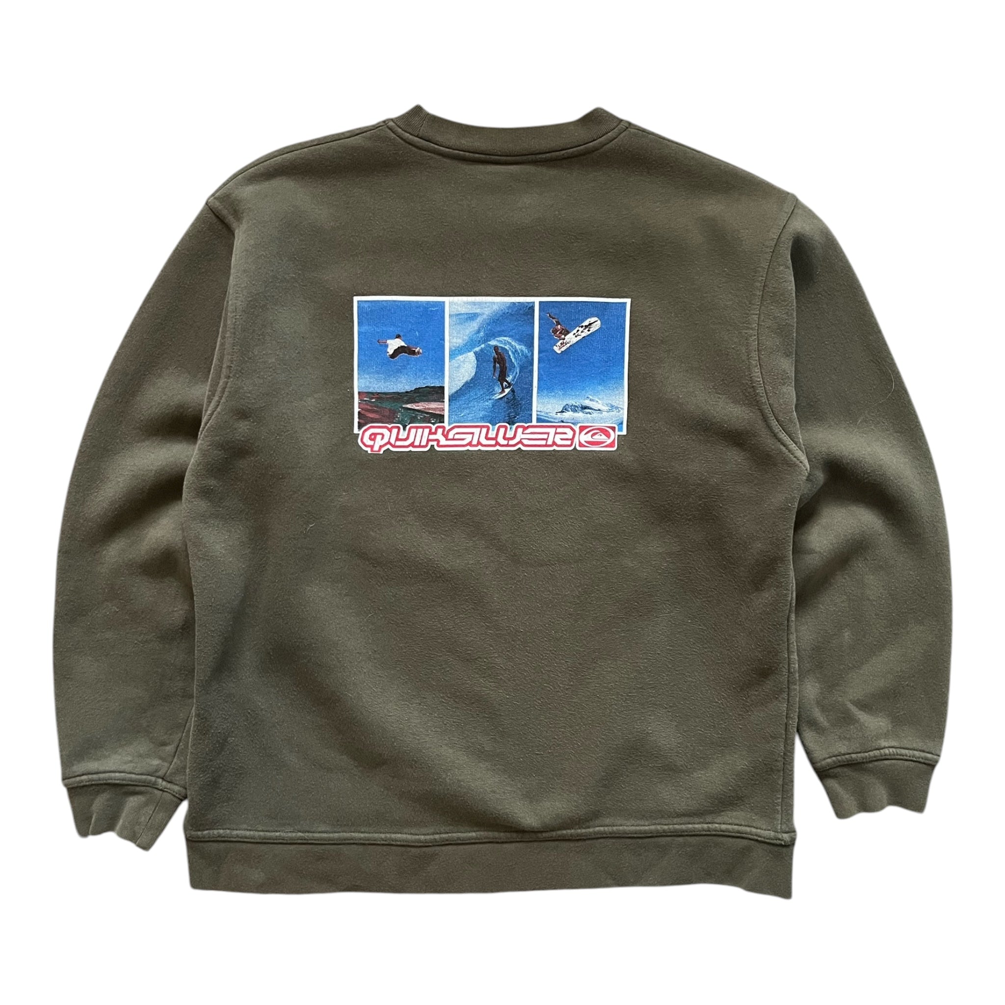 Vintage Quiksilver “Surf, Skate, Snow” Crewneck