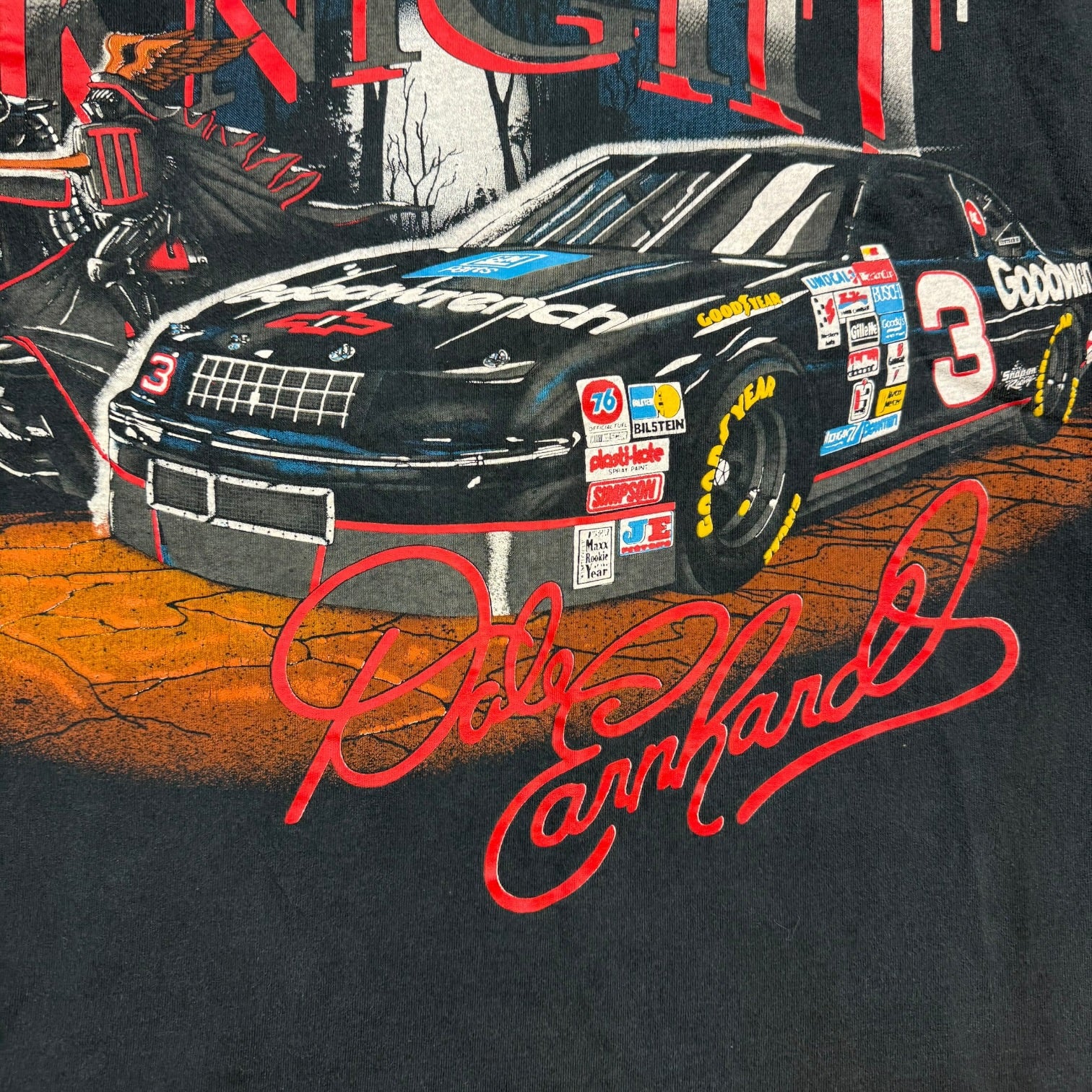 Vintage Dale Earnhardt Black Knight Tee Black