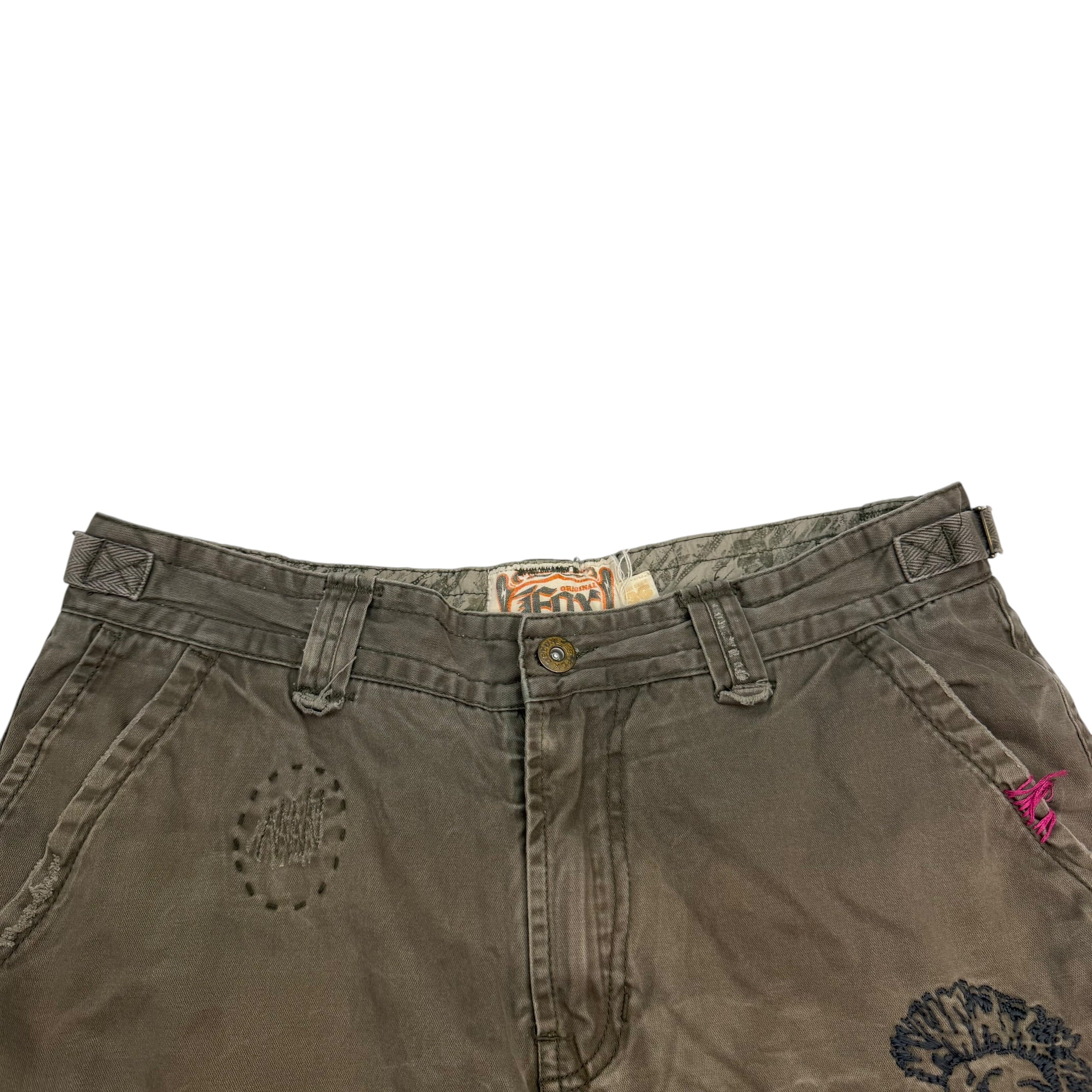 Vintage Fox Racing Deluxe Cargo Shorts Green