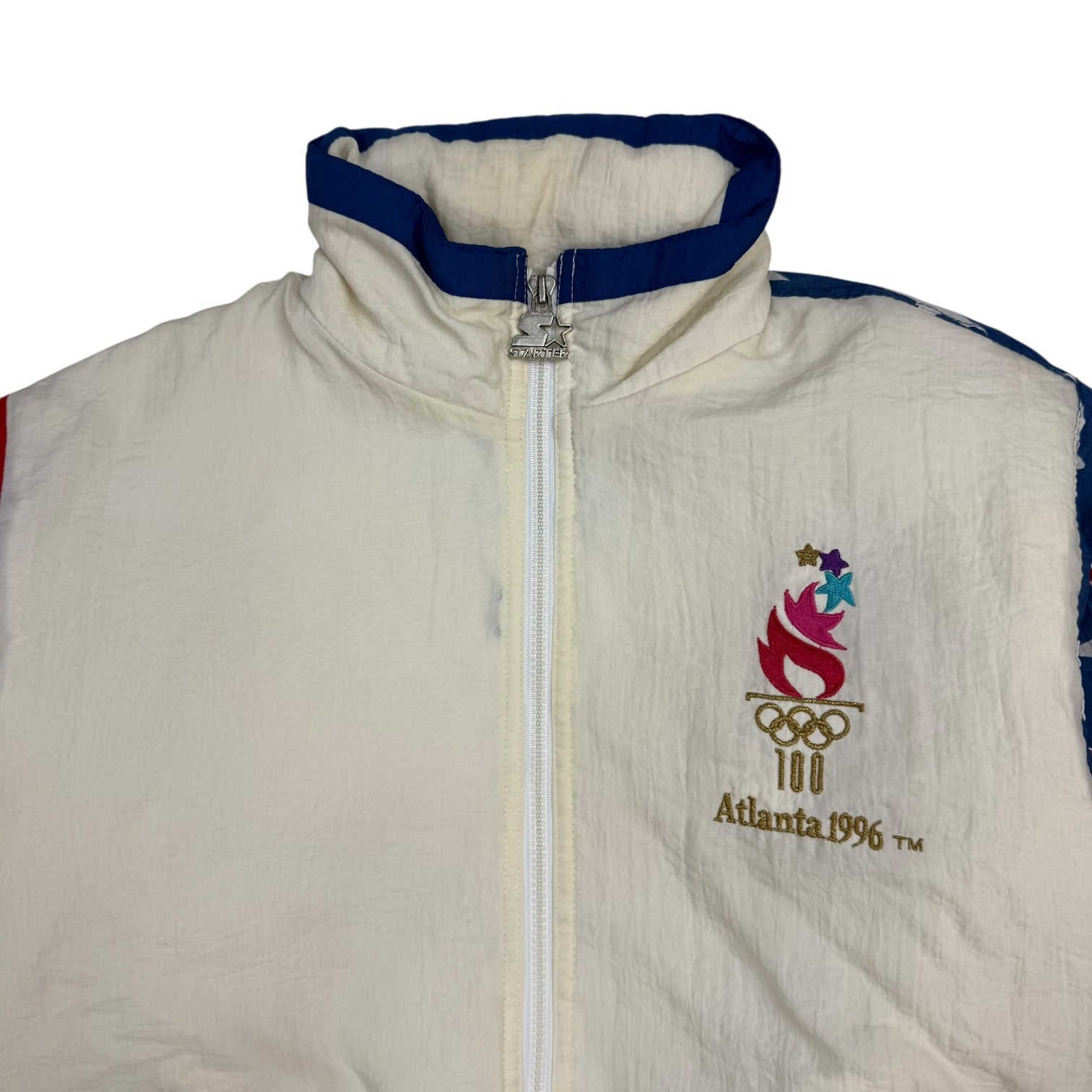 1996 Starter Atlanta Olympics USA Jacket Red/White/Blue