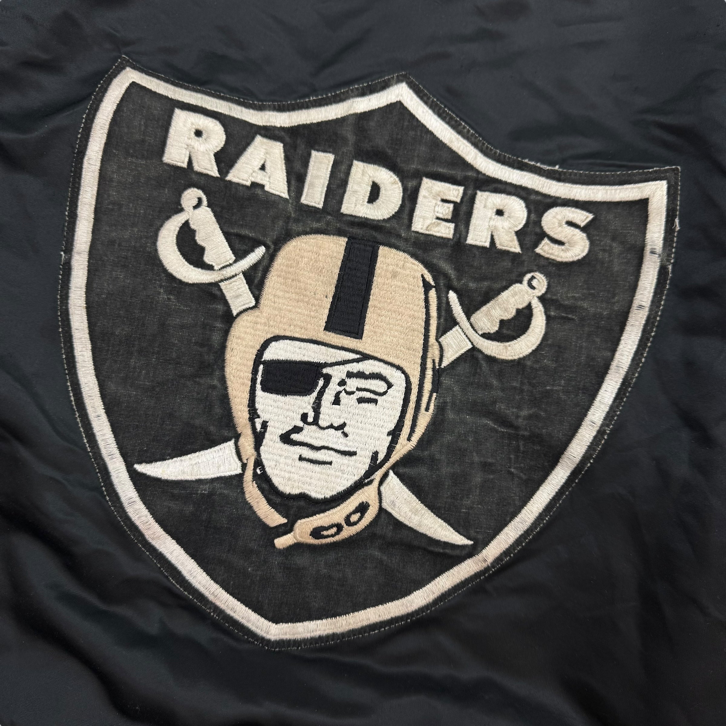 Vintage Raiders Bomber Jacket Black