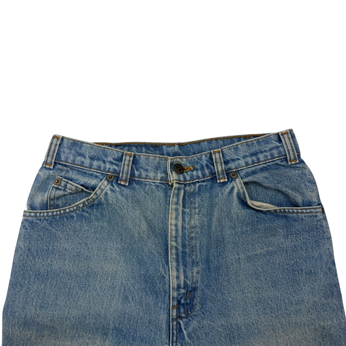 (W) Vintage Levis White Tab Jeans Blue