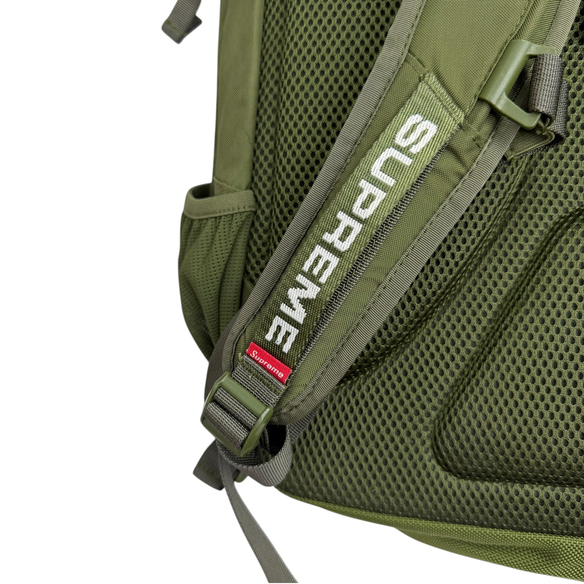FW22 Supreme Logo Strap Backpack Olive