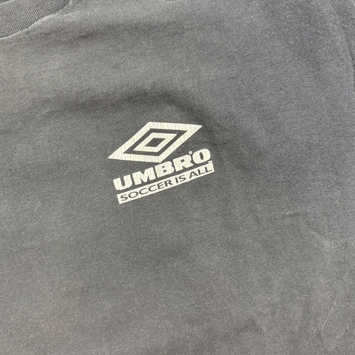 Vintage Umbro ‘Soccer Is All’ Tee Faded Black