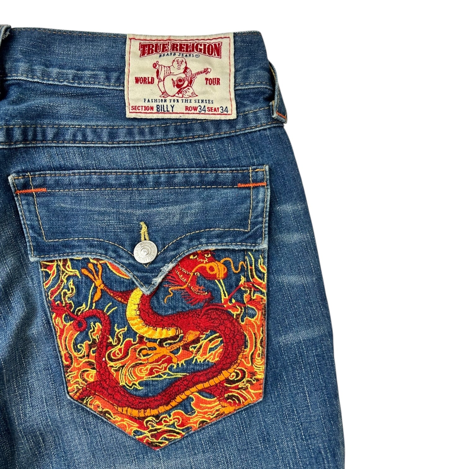 Vintage True Religion Dragon Jeans Medium Wash