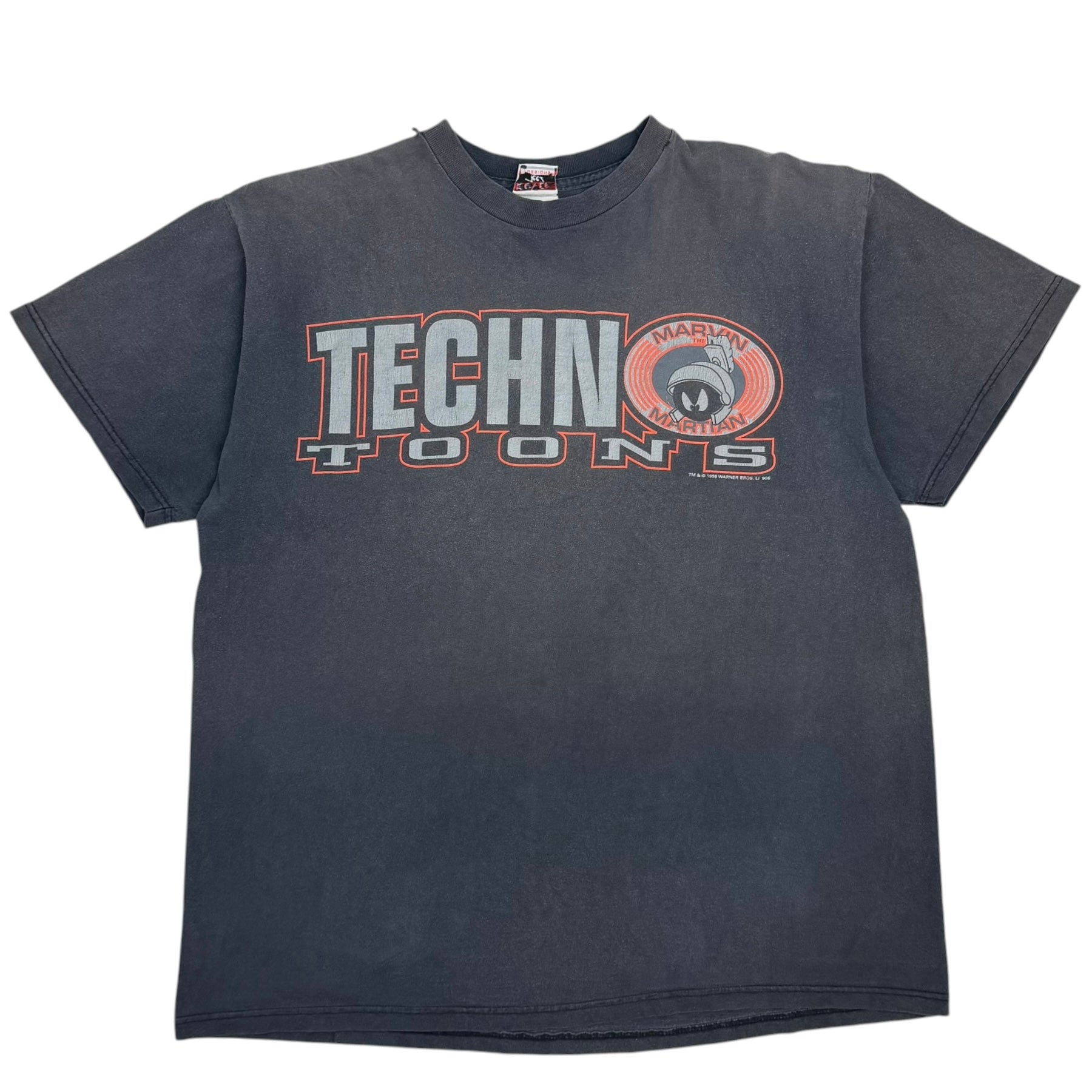 1996 Marvin The Martian Techn Toons Warner Bros Tee Faded Black