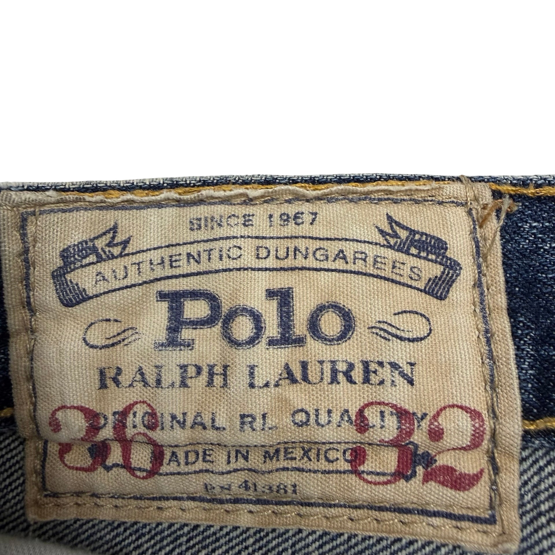 Vintage Polo Ralph Lauren Authentic Dungaree Jeans Blue