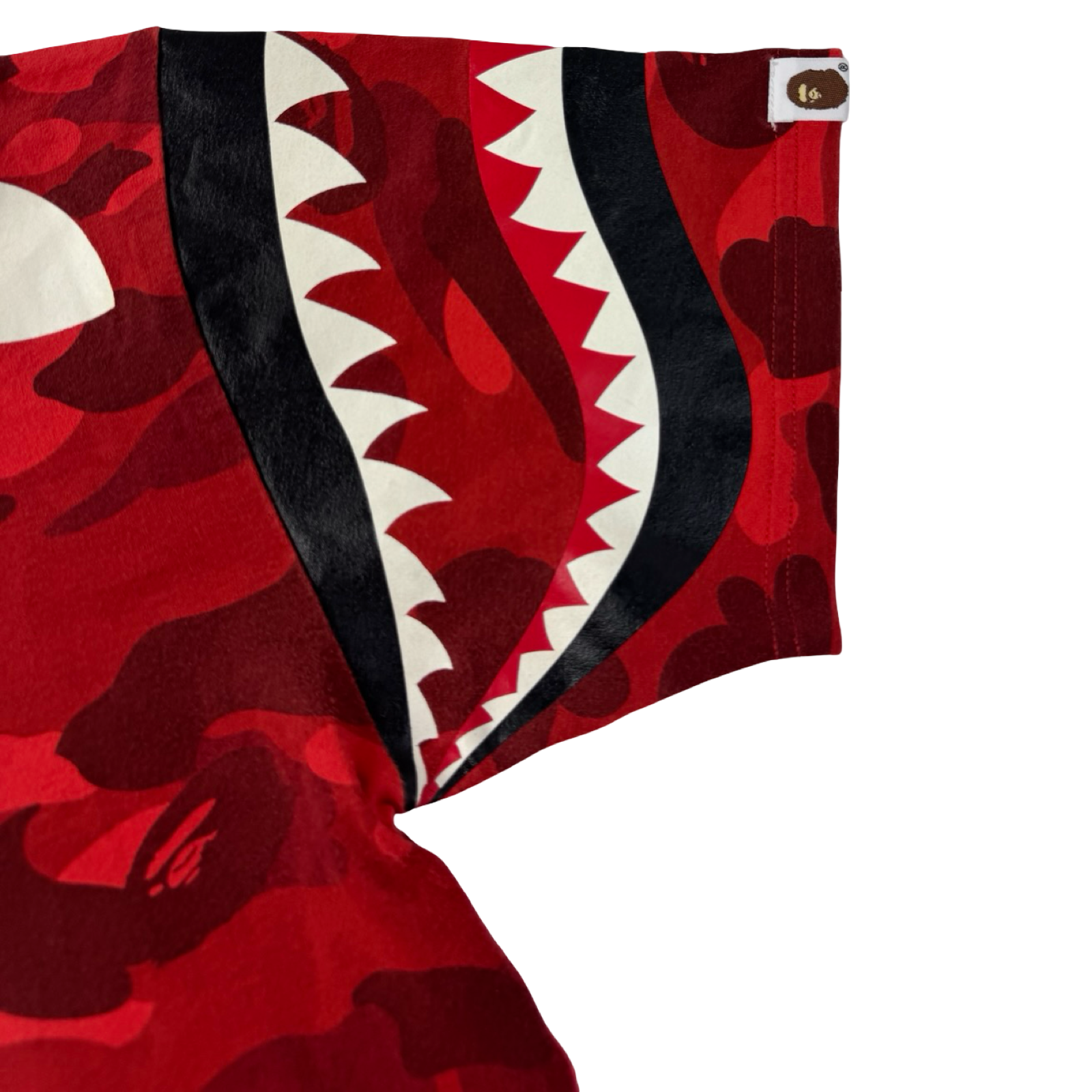 BAPE Camo Shark Sleeve T-Shirt Red