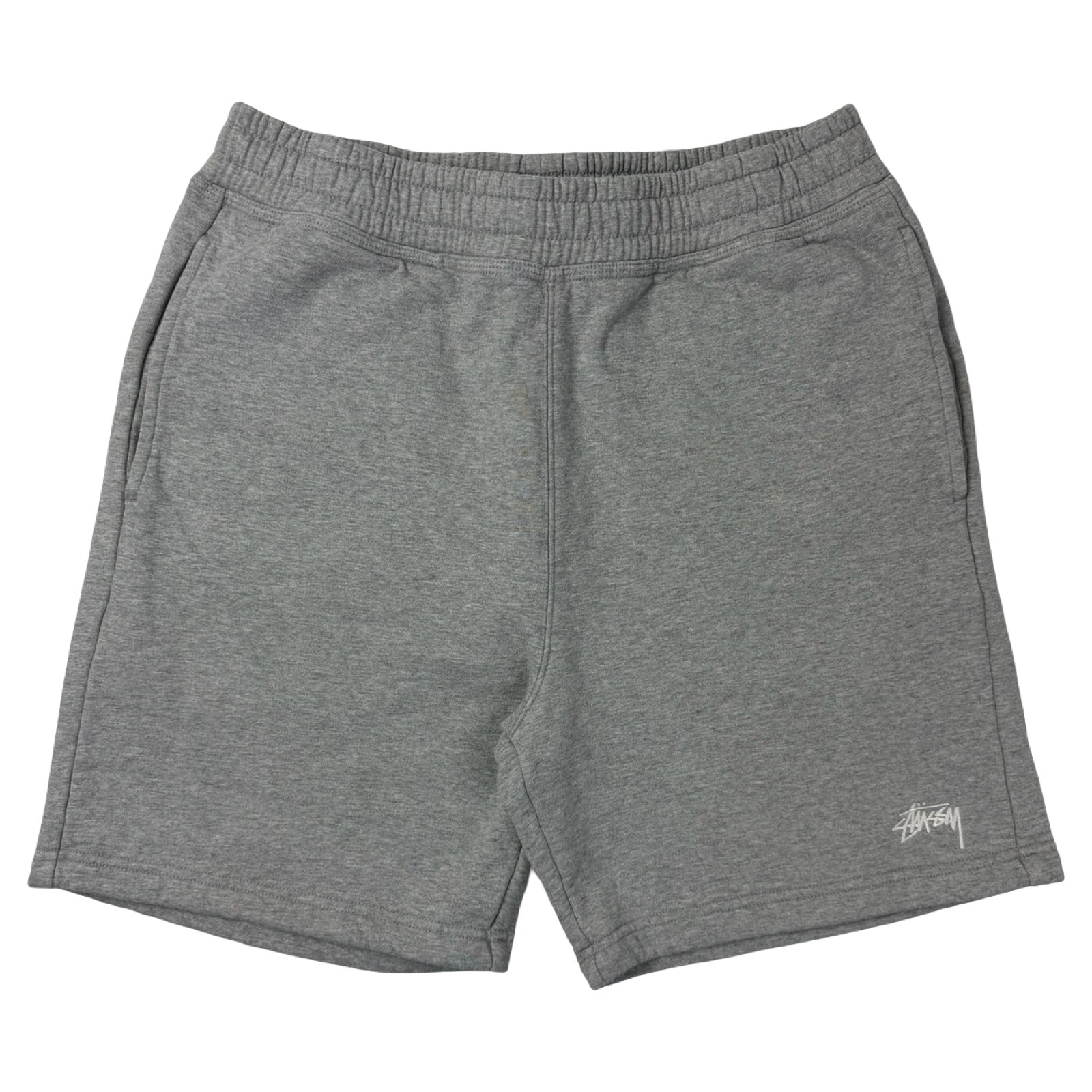 Stussy Overdyed Stock Logo Short Grey Heather