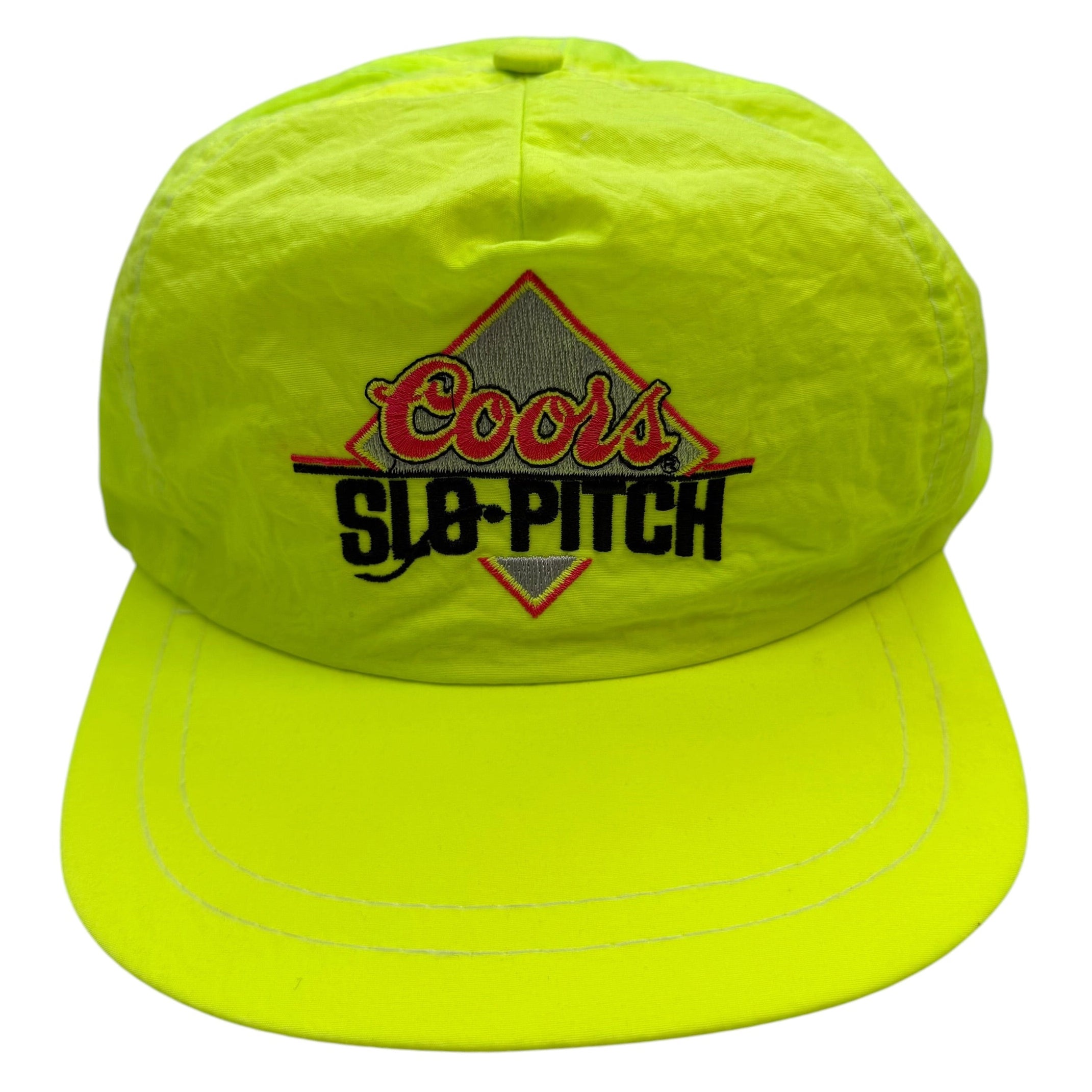 Vintage Coors Slo-Pitch Snapback Hat Neon