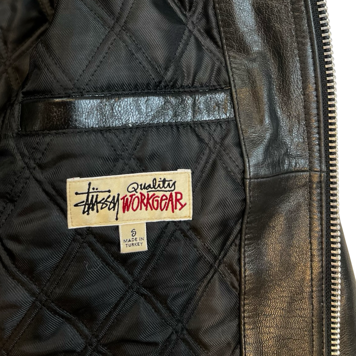 Stüssy Garage Jacket Leather Black