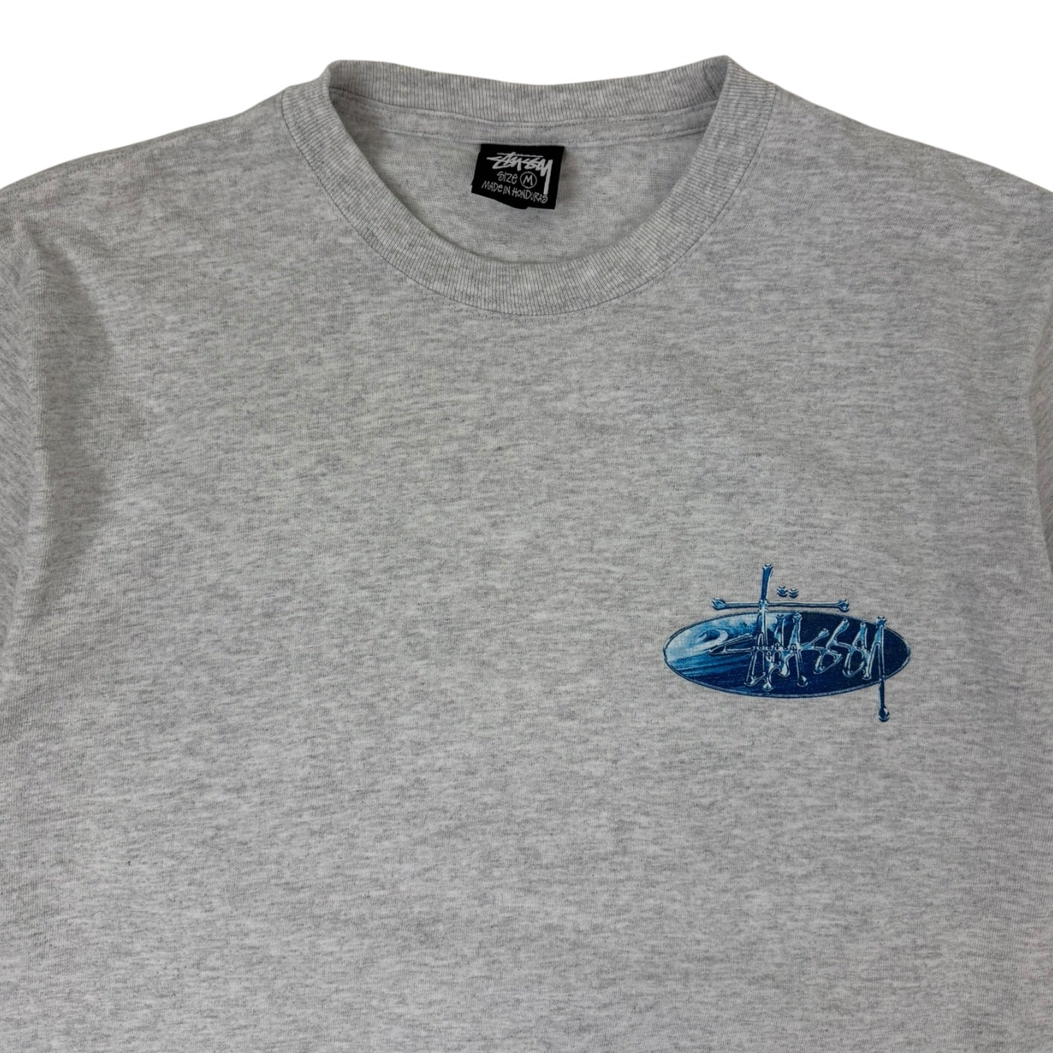 Stussy Wave Oval Tee Ash Heather