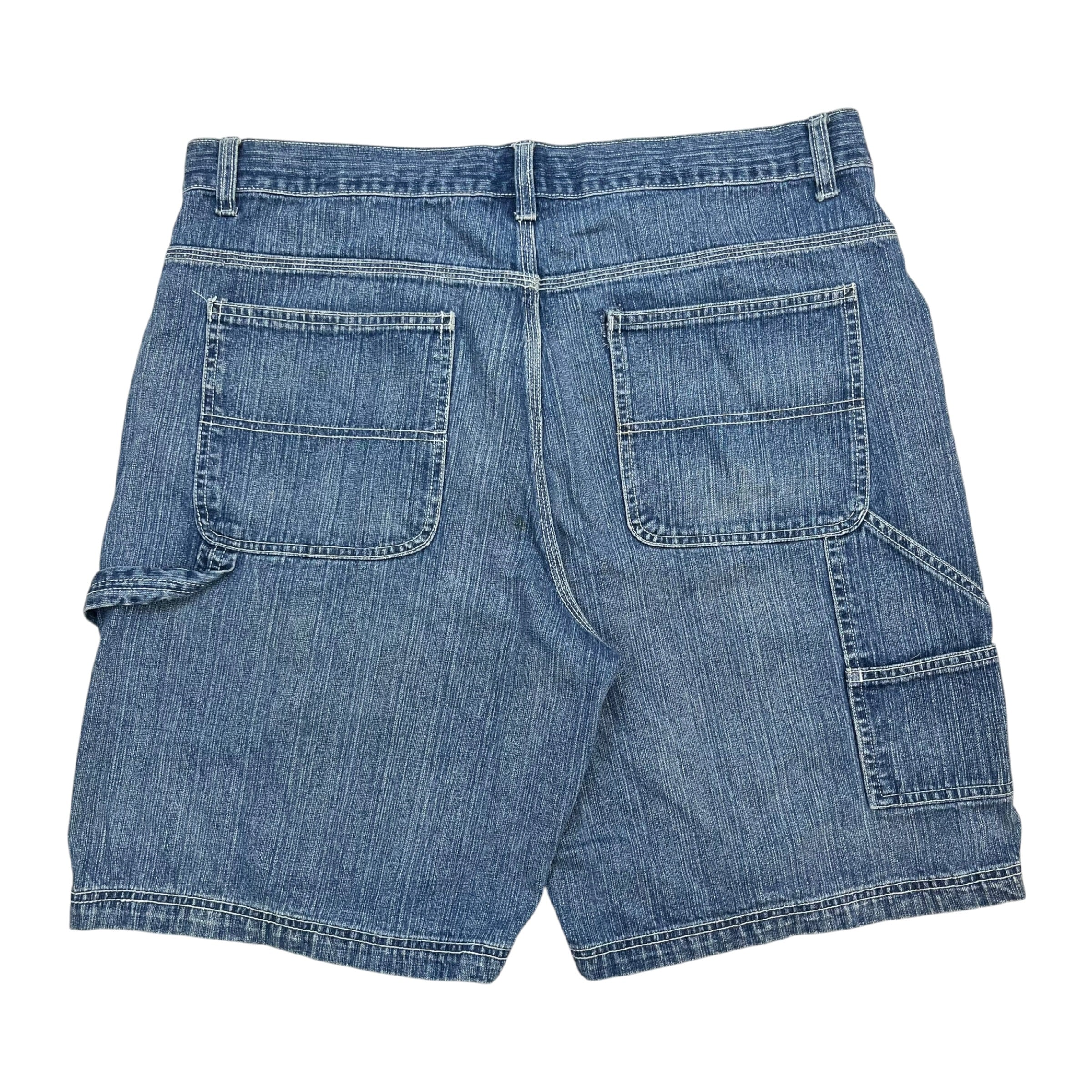 Vintage Urban Star Denim Cargo Shorts Light Wash