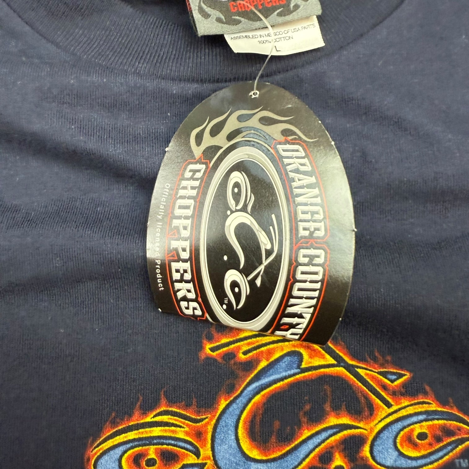 Vintage Orange County Choppers Flame Tee Navy Blue