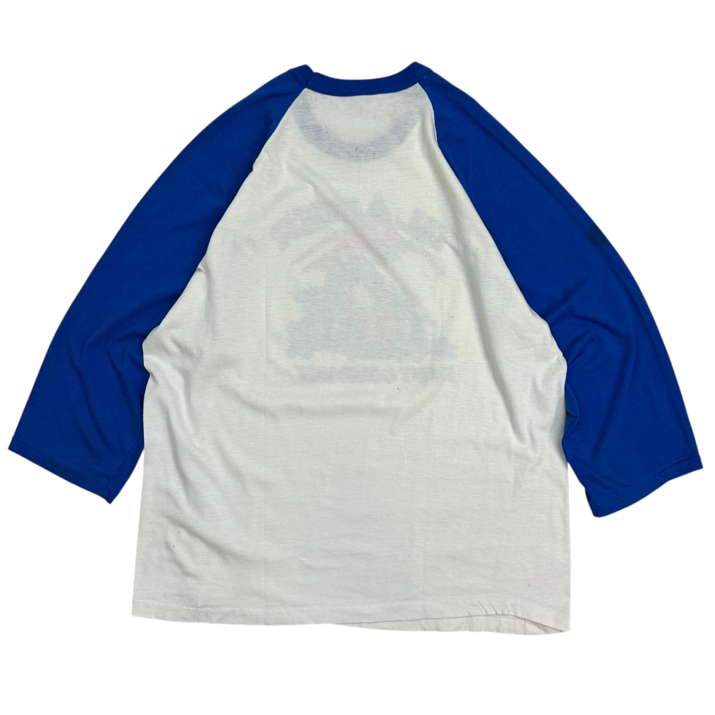 1980s Glacier Raft Company Baseball Tee Blue/White