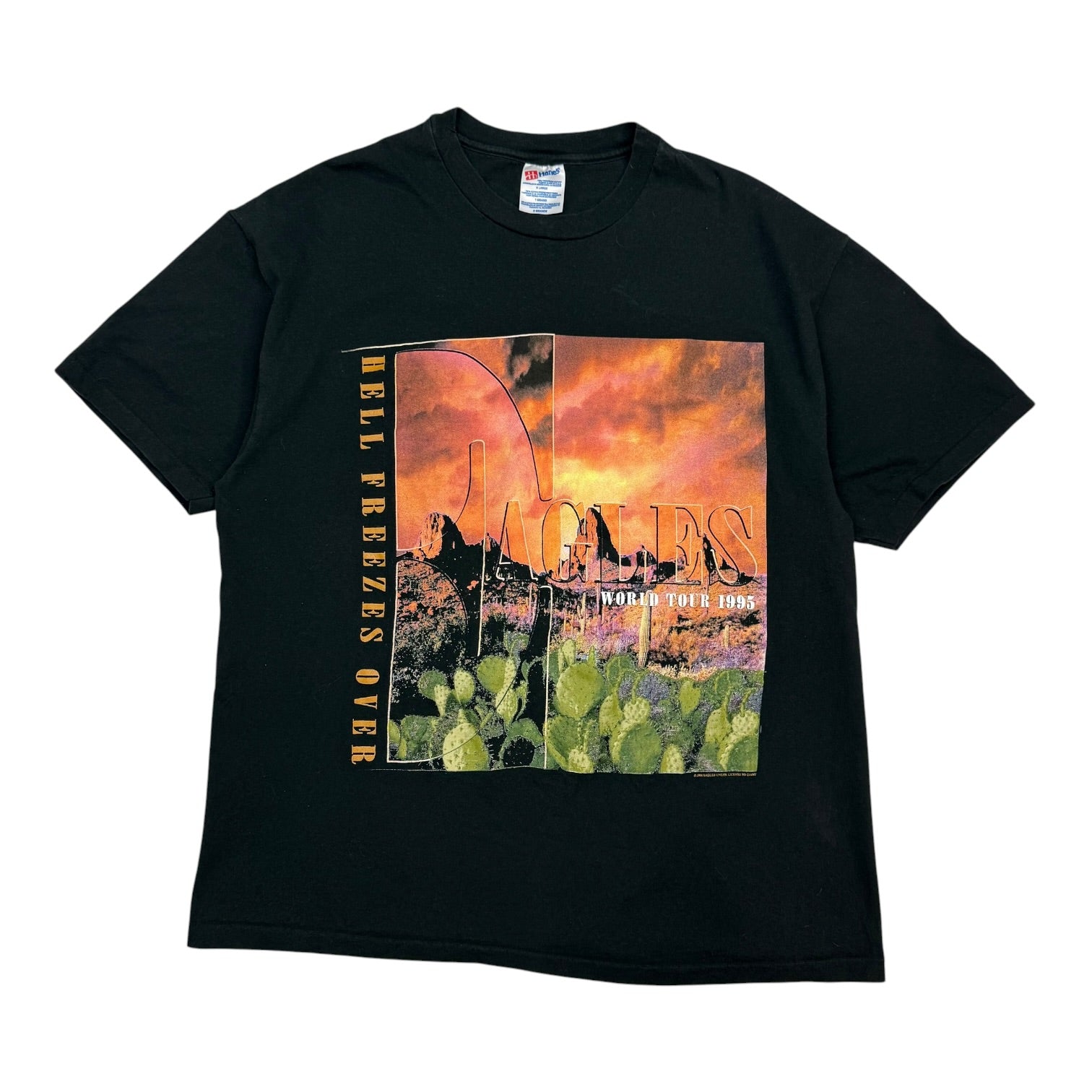 1995 Eagles Hell Freezes Over Tour Tee Black