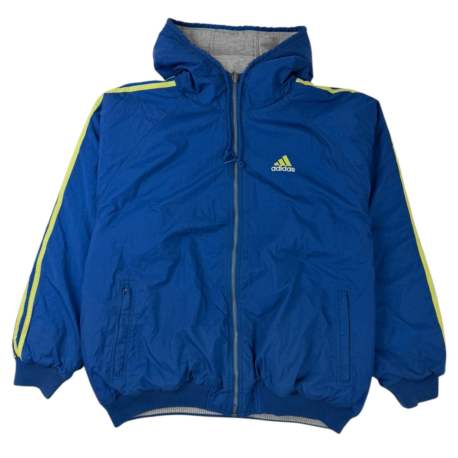 Vintage Blue and Green Adidas Reversible Windbreaker