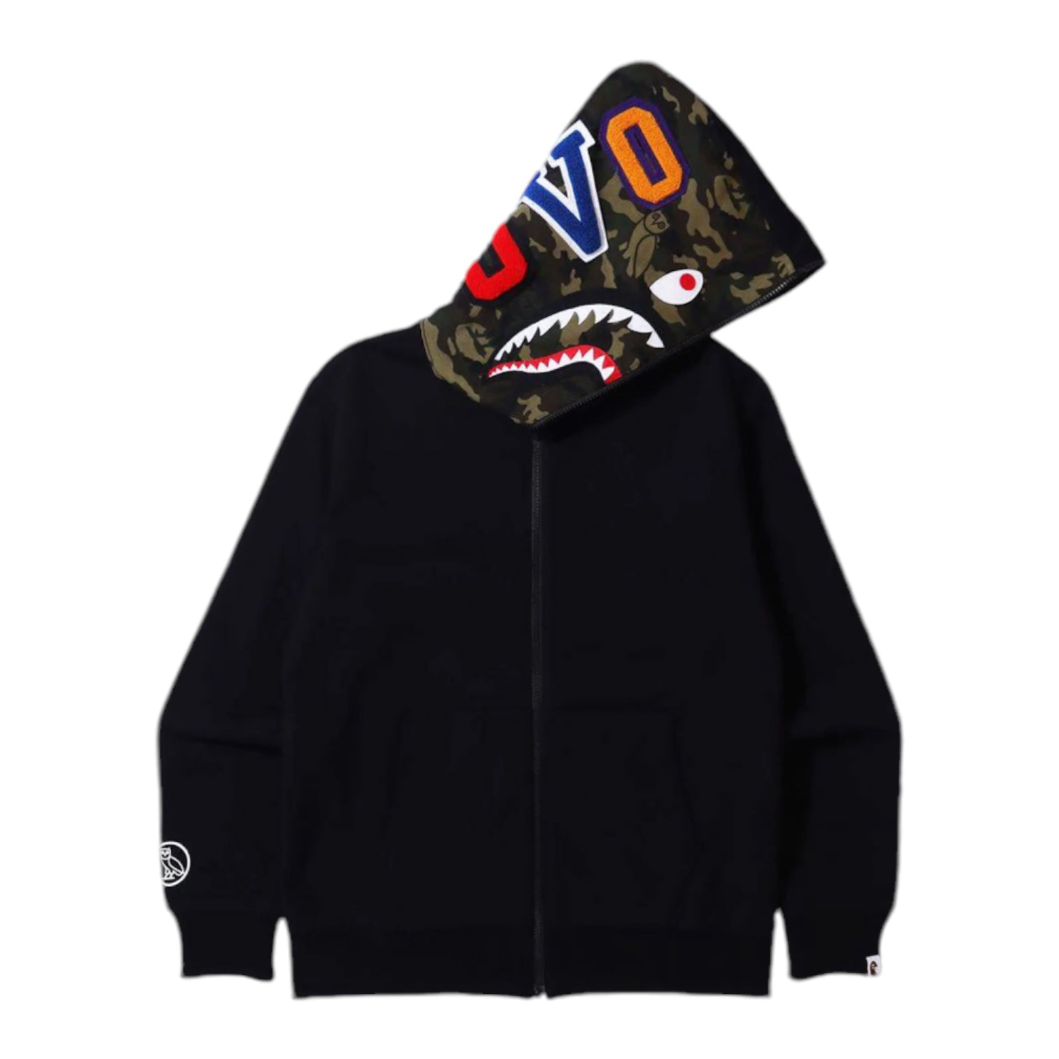 BAPE x OVO Woodland Camo Shark Reversible Full Zip Hoodie