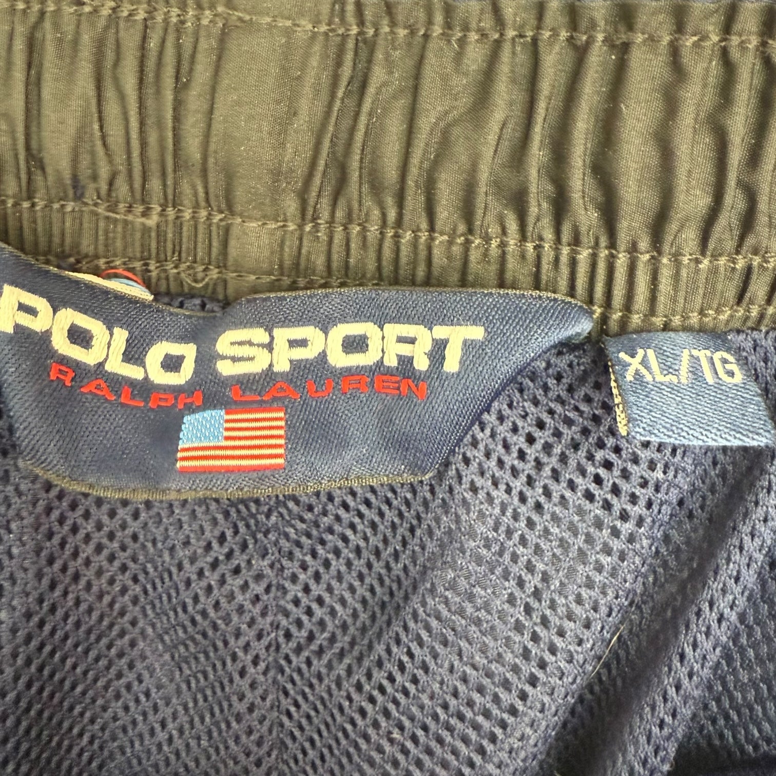 Vintage Polo Sport Nylon Track Pants Navy