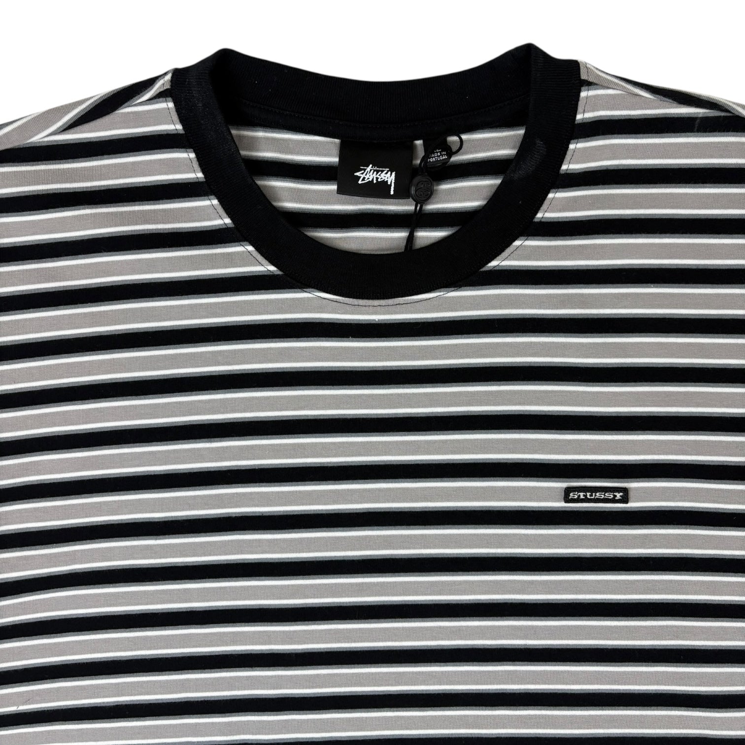 Stussy Beach Stripe T-Shirt Grey