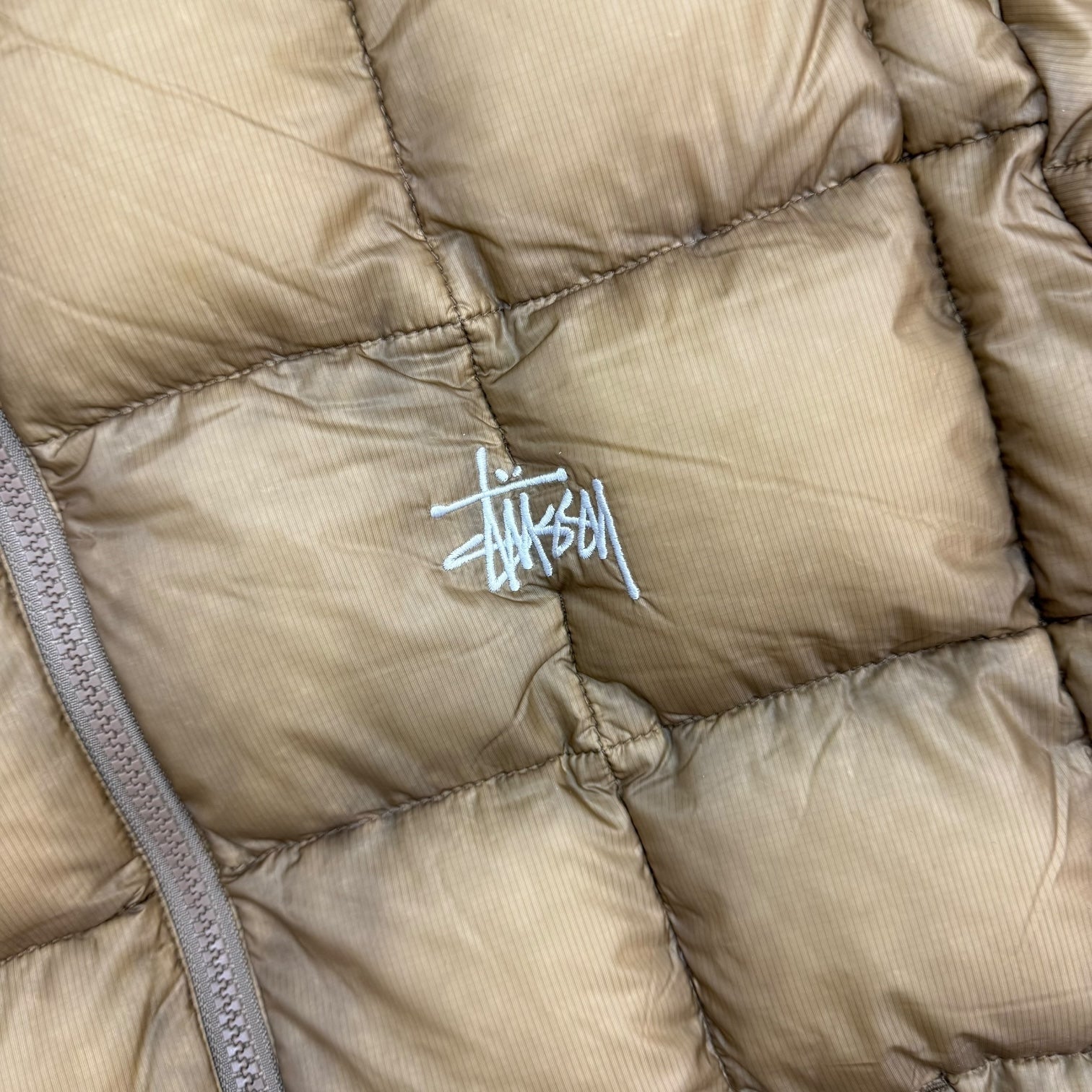 Stussy Midweight Hooded Puffer Jacket Khaki